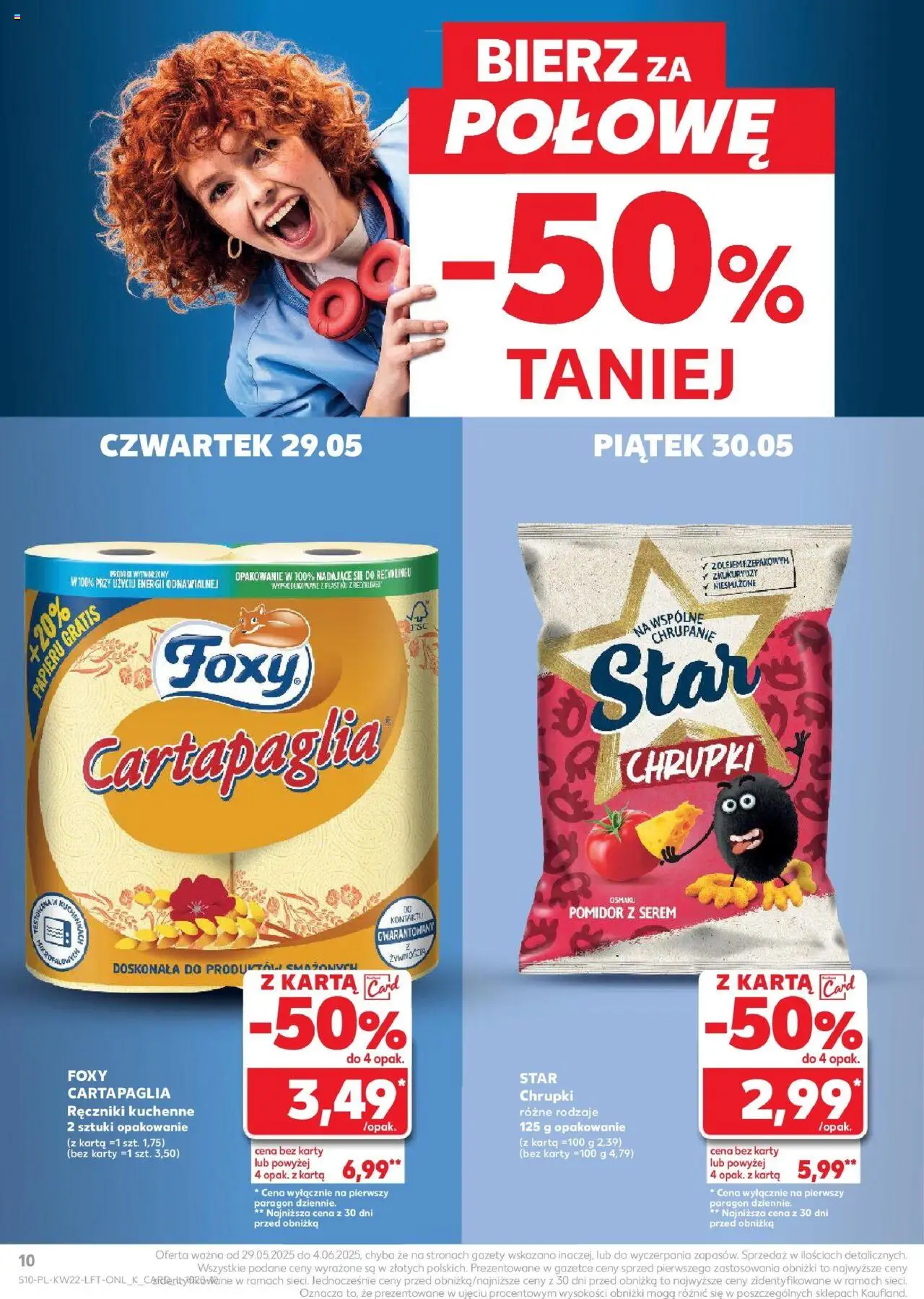 Kaufland gazetka od 29.05.2025 | Strona: 10 | Produkty: Ręczniki kuchenne, Karta, Chrupki