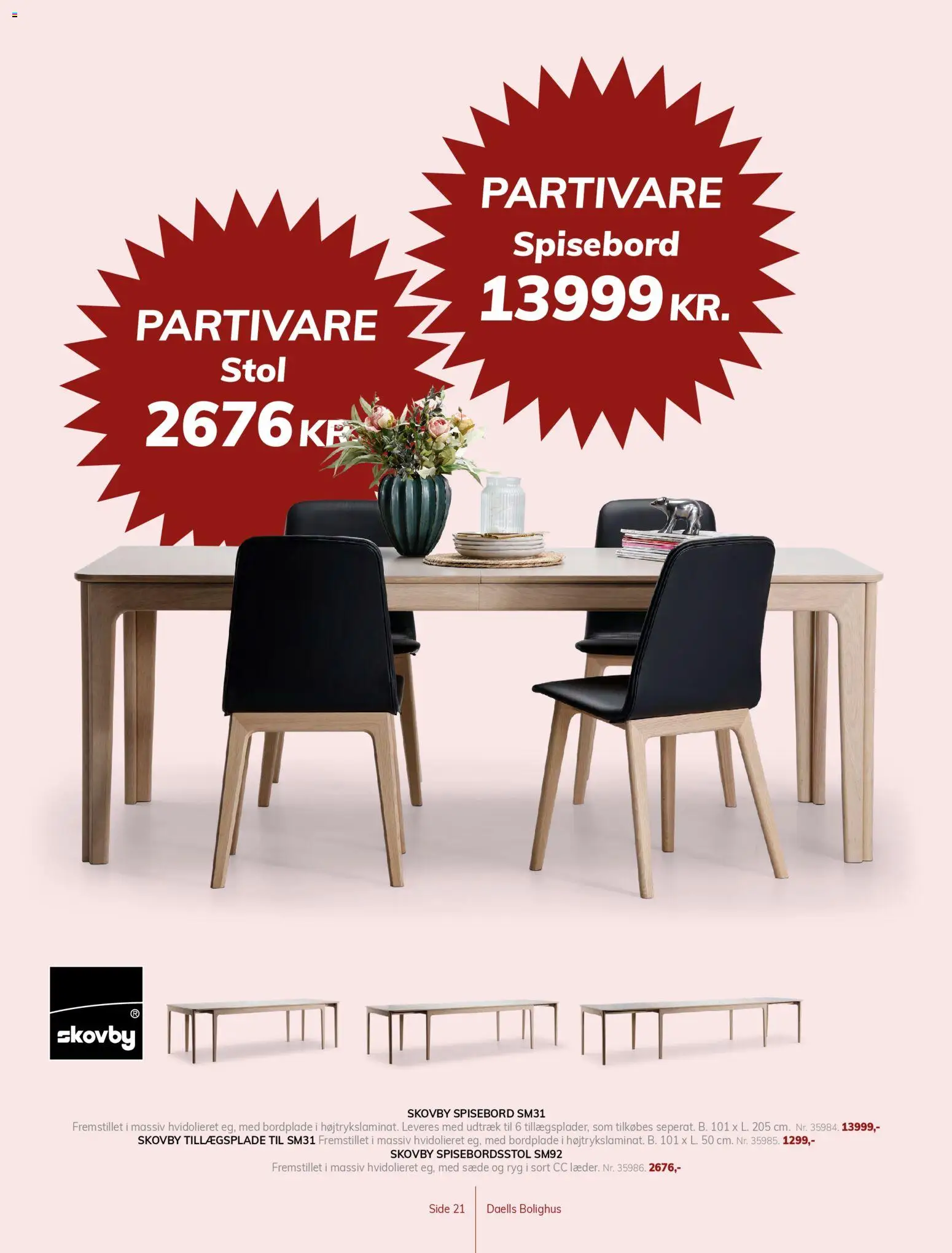 Daells Bolighus tilbudsavis – gyldig fra 26.12.2025 | Side: 21 | Produkter: Stol, Søm