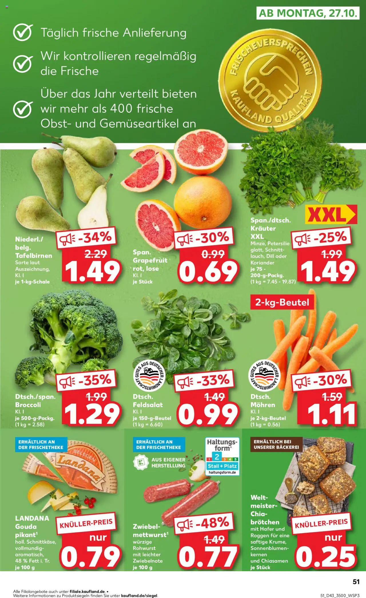 Kaufland prospekt Jena	 – gültig ab 23.10.2025 | Seite: 51 | Produkte: Gouda, Grapefruit, Obst, Dill