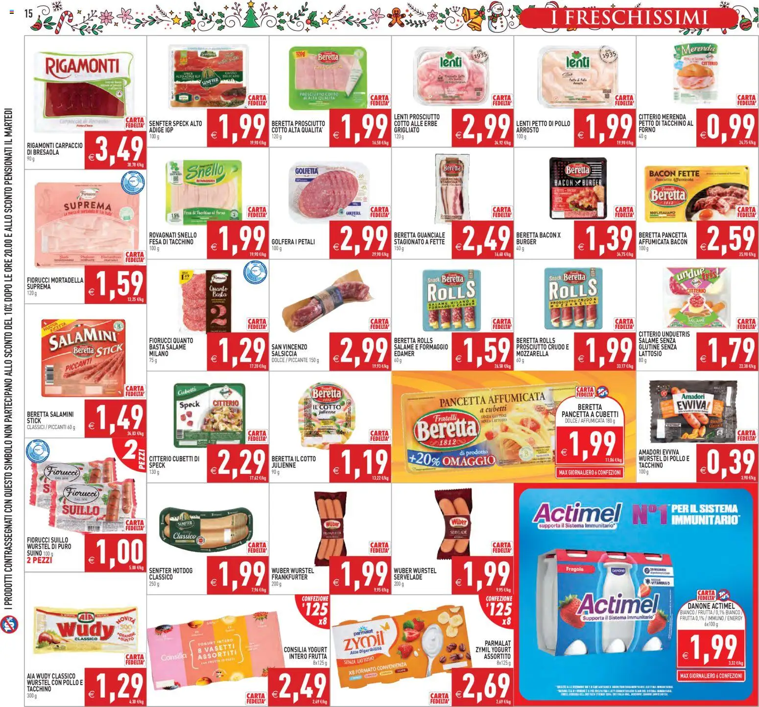 Volantino PIM Supermercati del 27.11.2025 | Pagina: 15 | Prodotti: Pollo, Suino, Tacchino, Forno