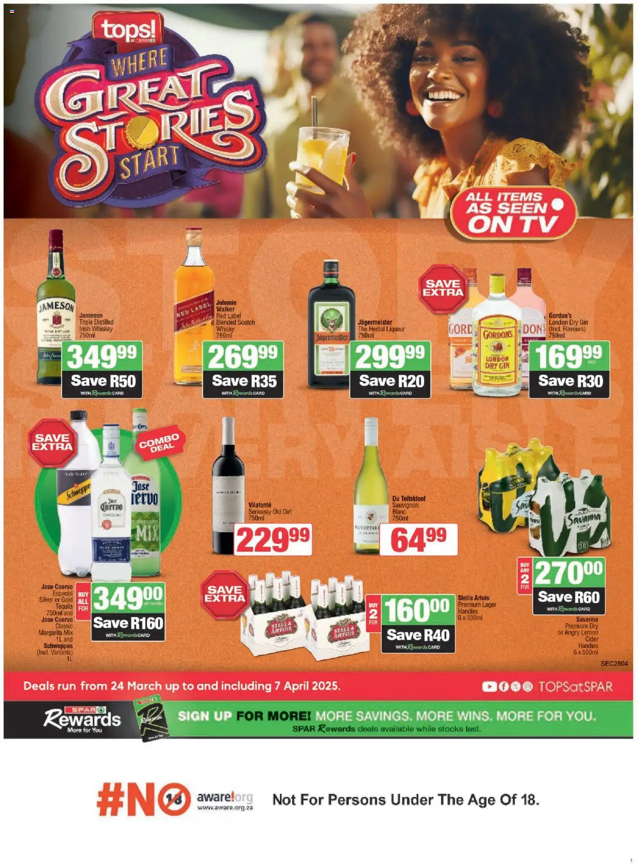 Tops at Spar Eastern Cape - Specials (24/03/2025 - 07/04/2025) Online
