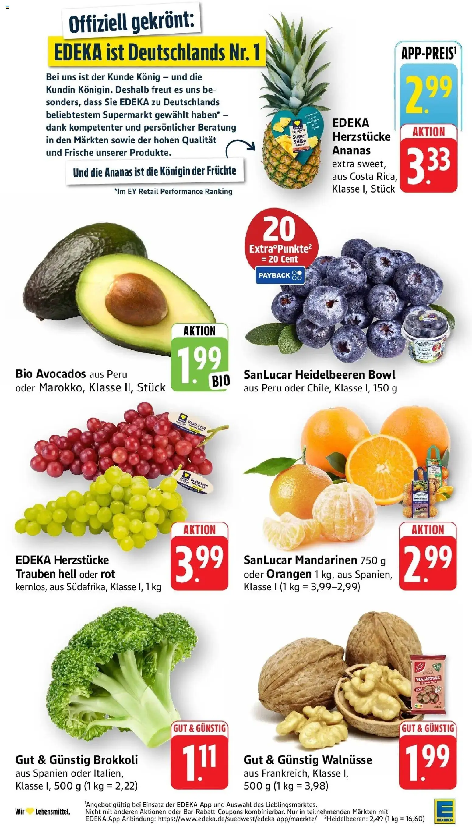 Edeka prospekt Ettenheim	 – gültig ab 02.03.2026 | Seite: 9 | Produkte: Trauben, Mandarinen, Heidelbeeren, Avocado