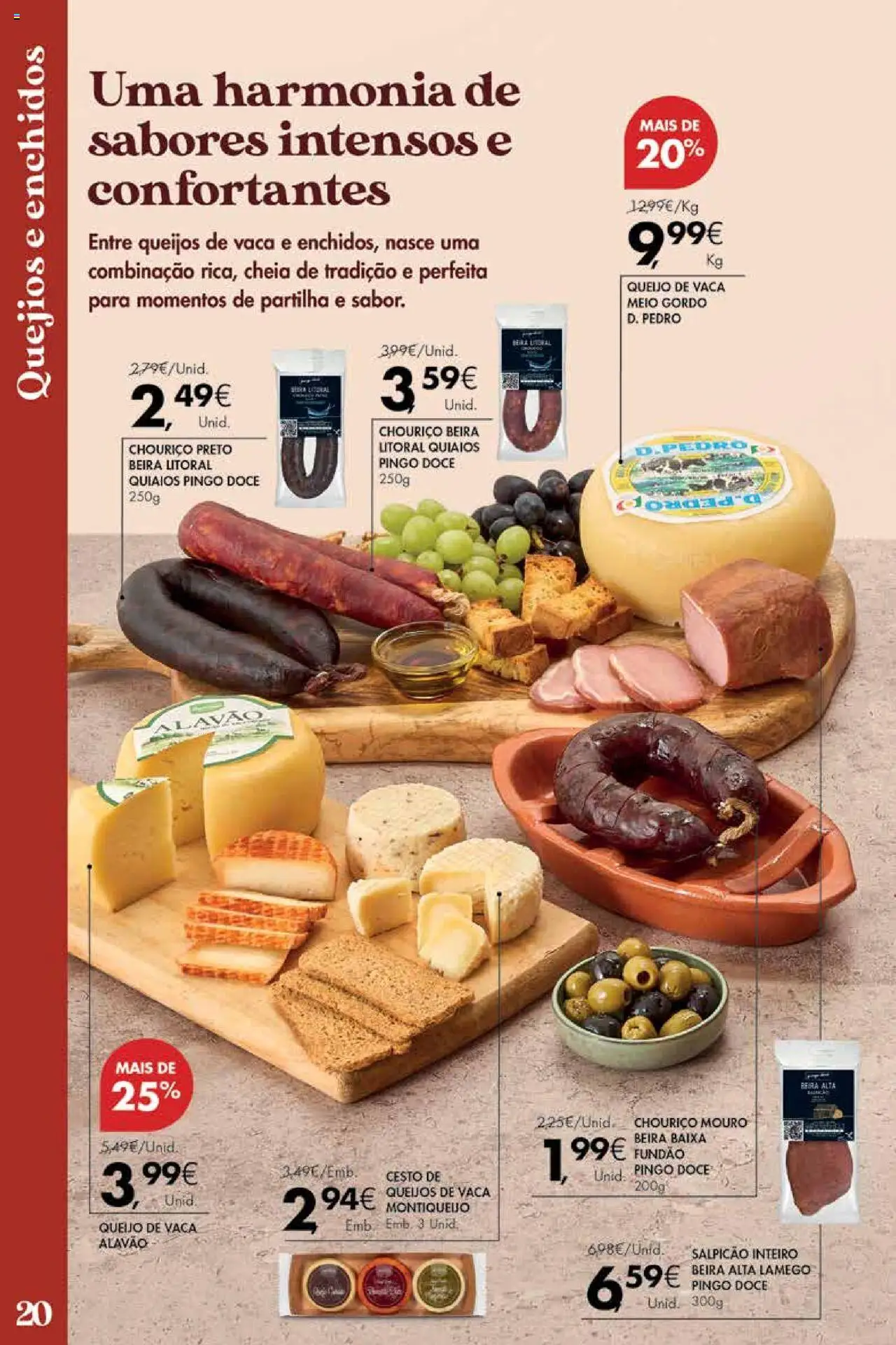 Pingo Doce - Vinhos e Sabores de Portugal Madeira │ válido de 09.09.2025 | Página: 20 | Produtos: Salpicão, Queijo, Chouriço