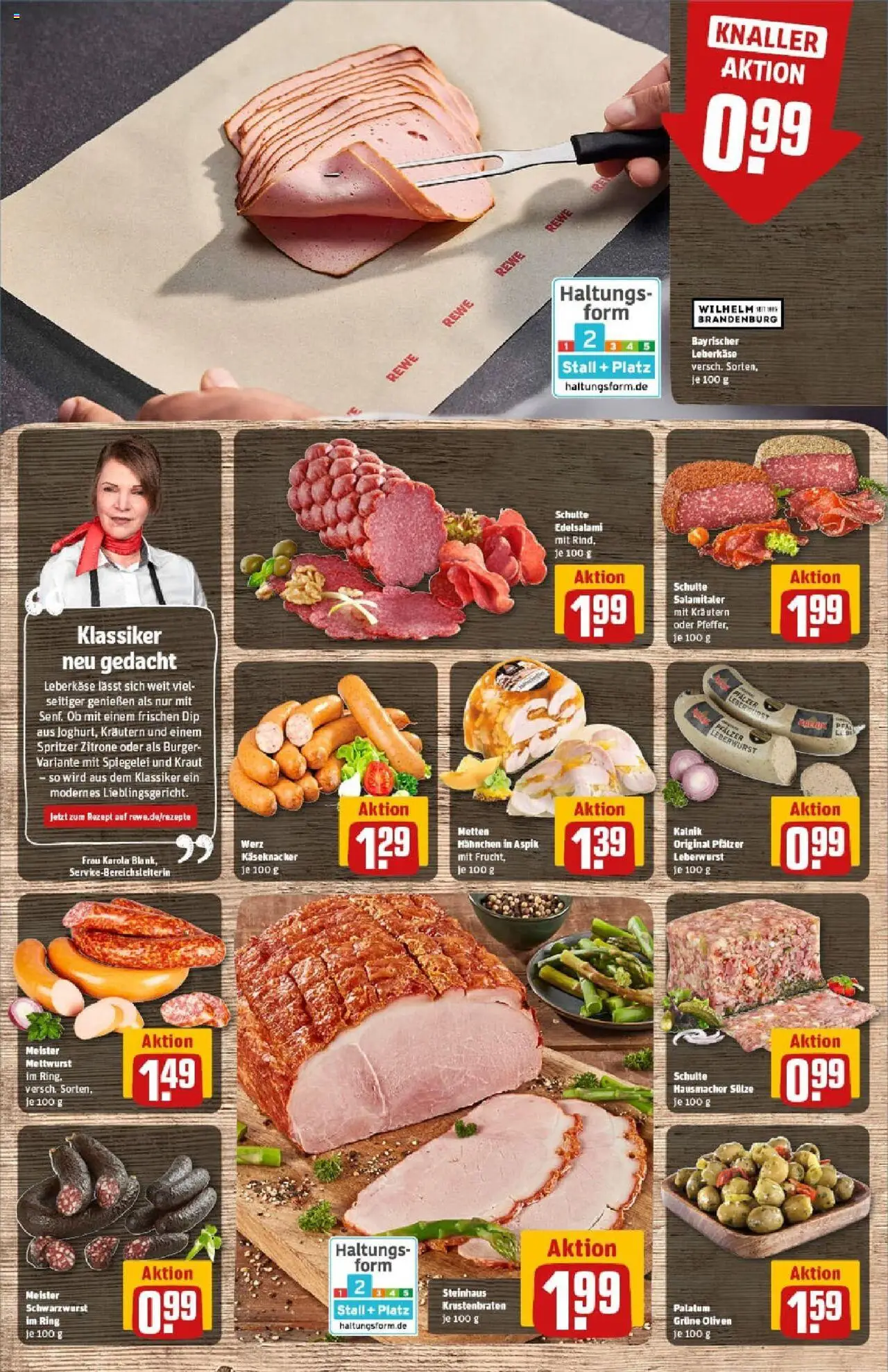 Rewe prospekt Heidenheim	 - gültig ab dem 22.06.2025 | Seite: 10 | Produkte: Burger, Krustenbraten, Zitrone, Salami