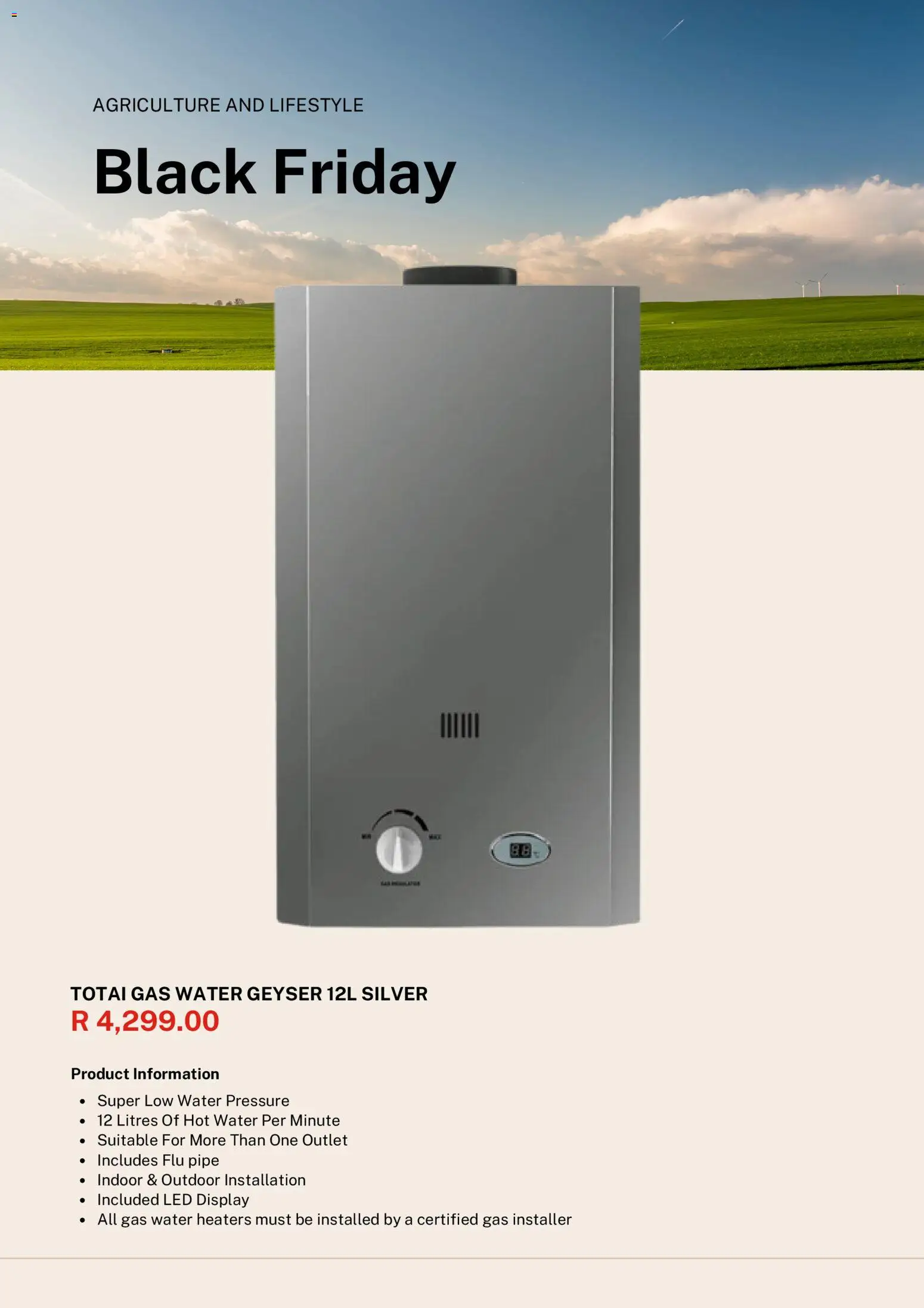 New Agrimark catalogue – valid from 27.11.2025 | Page: 4 | Products: Geyser, Pipe, Water