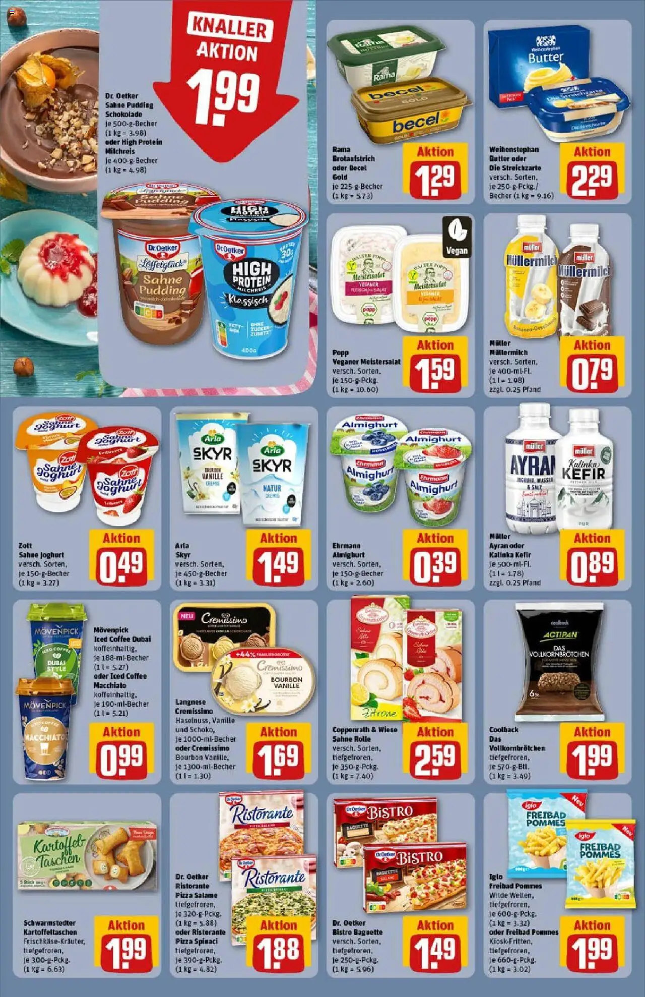 Rewe prospekt Pattensen	 – gültig ab 01.09.2025 | Seite: 16 | Produkte: Ristorante, Butter, Pudding, Wasser
