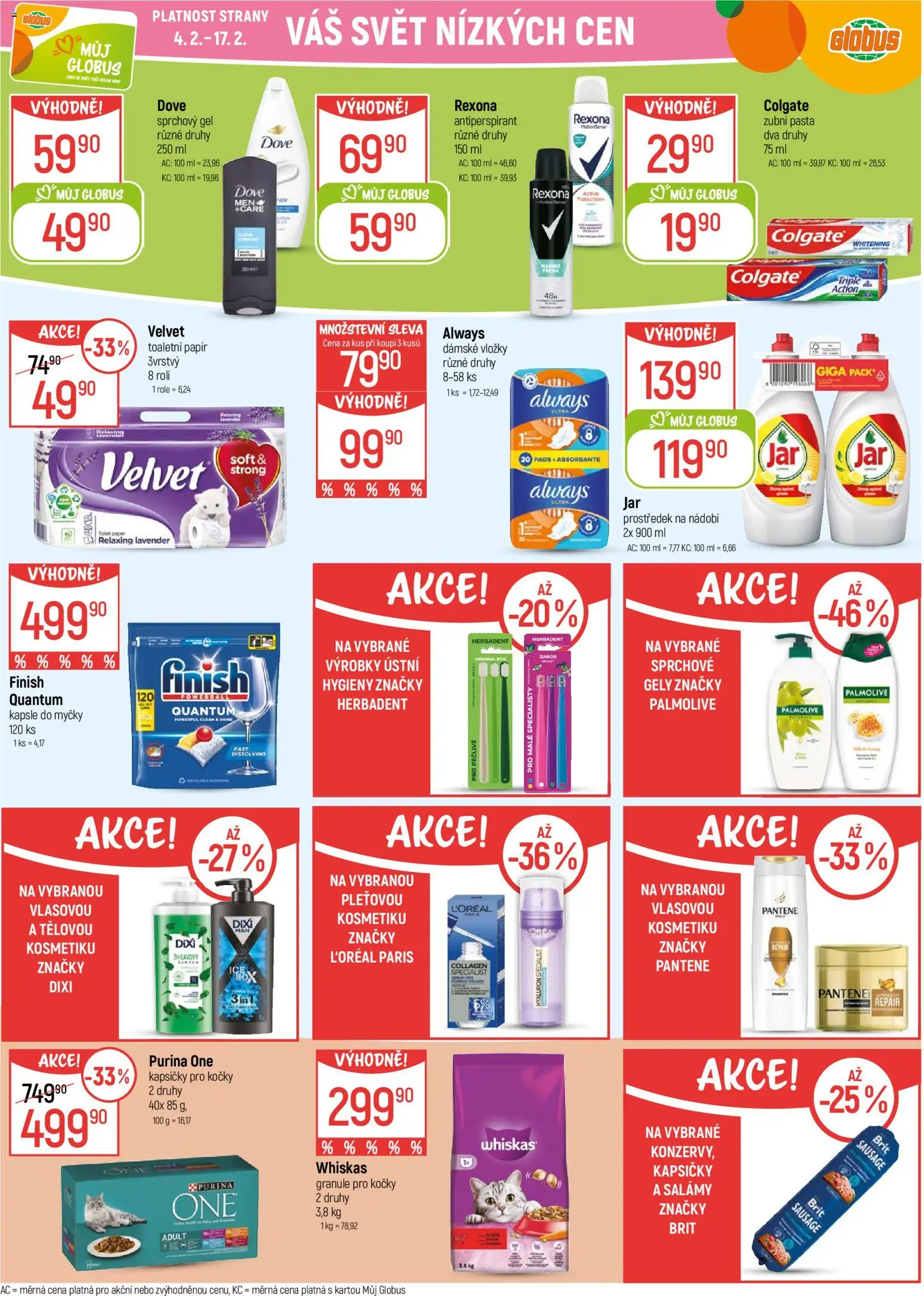Globus leták - Olomouc od 04.02.2026 | Strana: 27 | Produkty: Antiperspirant, Globus, Kapsle, Velvet
