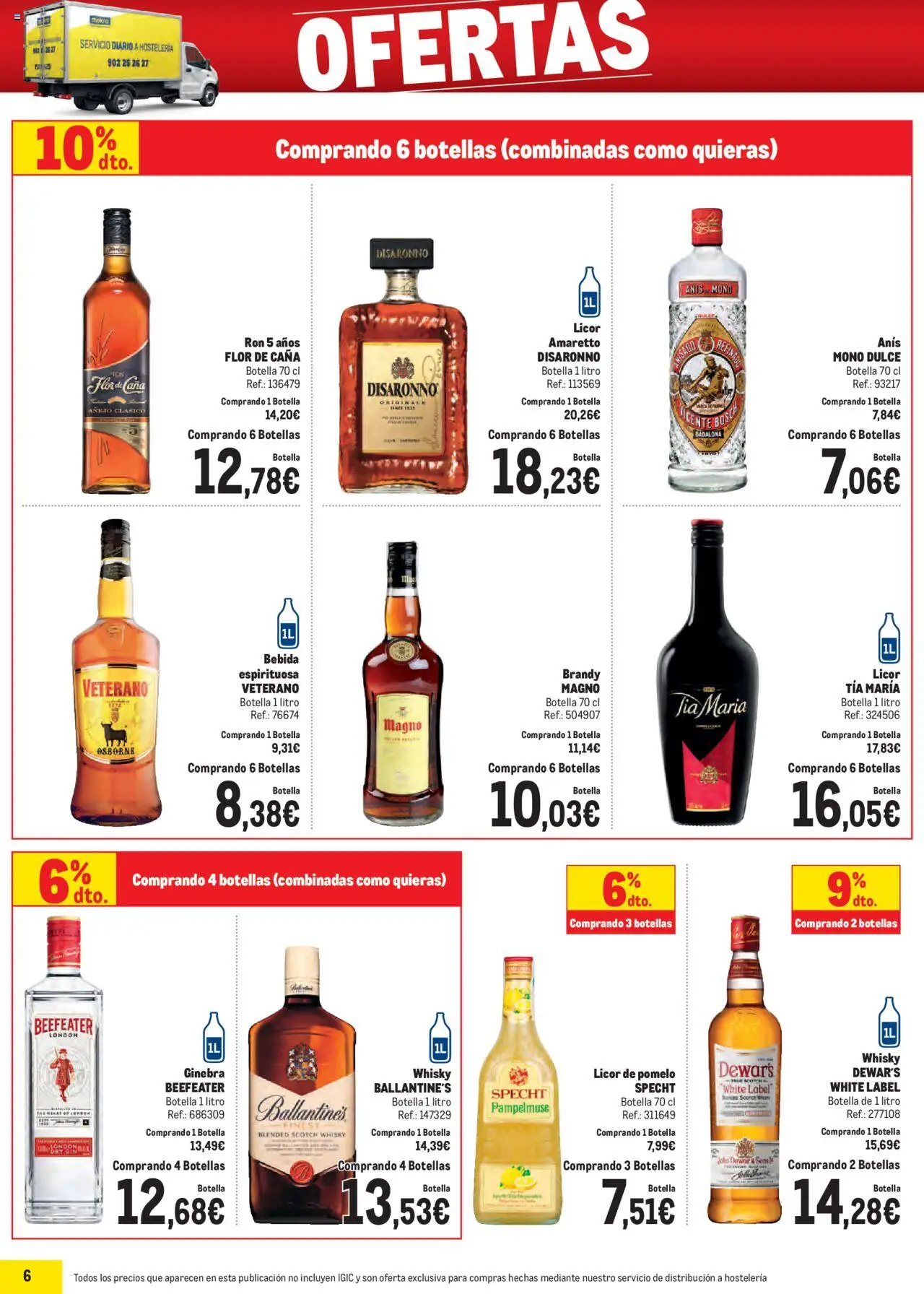 Makro - Ofertas Canarias │ válido desde el 06.10.2025 | Página: 6 | Productos: Ron, Ginebra, Whisky, Μαύρο πιπέρι