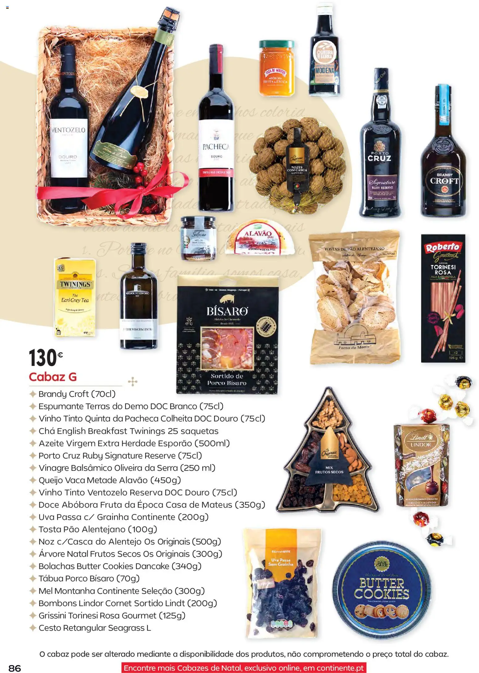 Continente - Natal │ válido de 11.11.2025 | Página: 86 | Produtos: Bolachas, Chá, Nozes, Vinho tinto