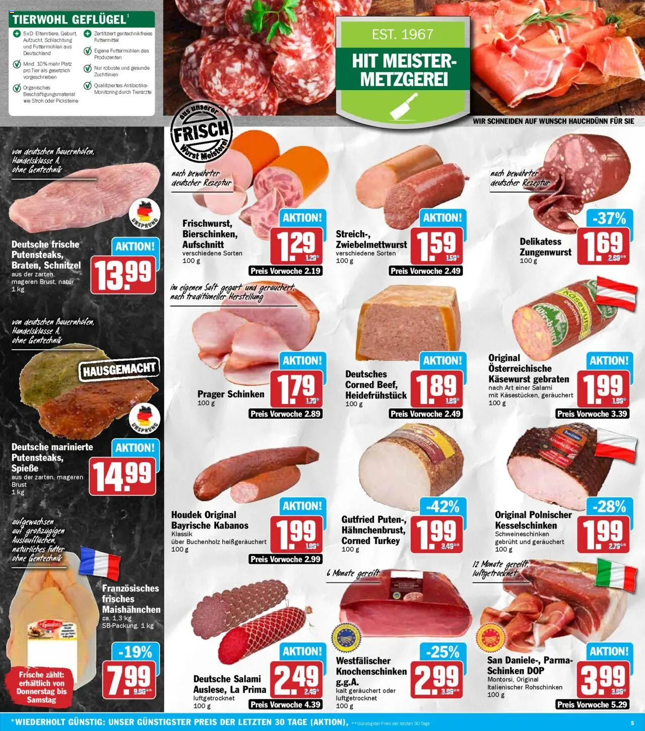 HIT - Sachsen – gültig ab 06.10.2025 | Seite: 5 | Produkte: Spieße, Schnitzel, Salami, Schinken