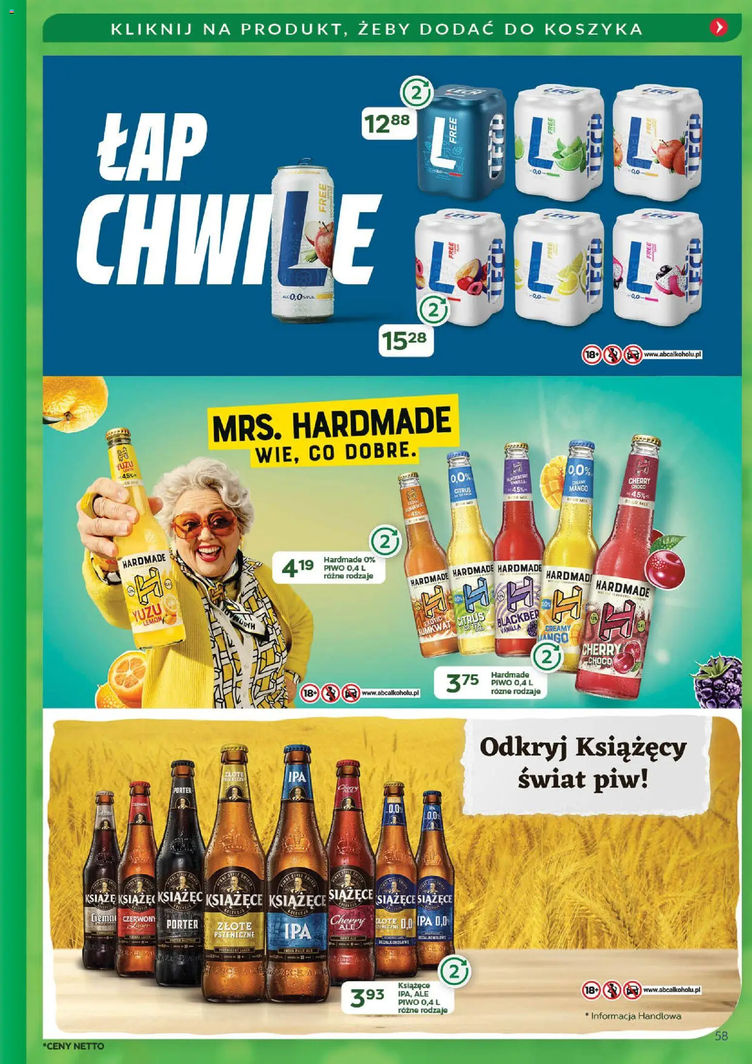 Eurocash Gazetka - Promocje na okrągło od 03.11.2025 | Strona: 58 | Produkty: Mango, Ice Tea, Piwo