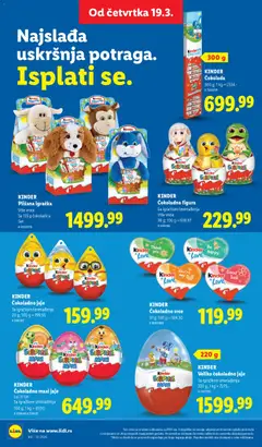 KINDER Čokolada, 300 g - pregled Lidl kataloga - važi od 19.03.2026 | Strana: 48