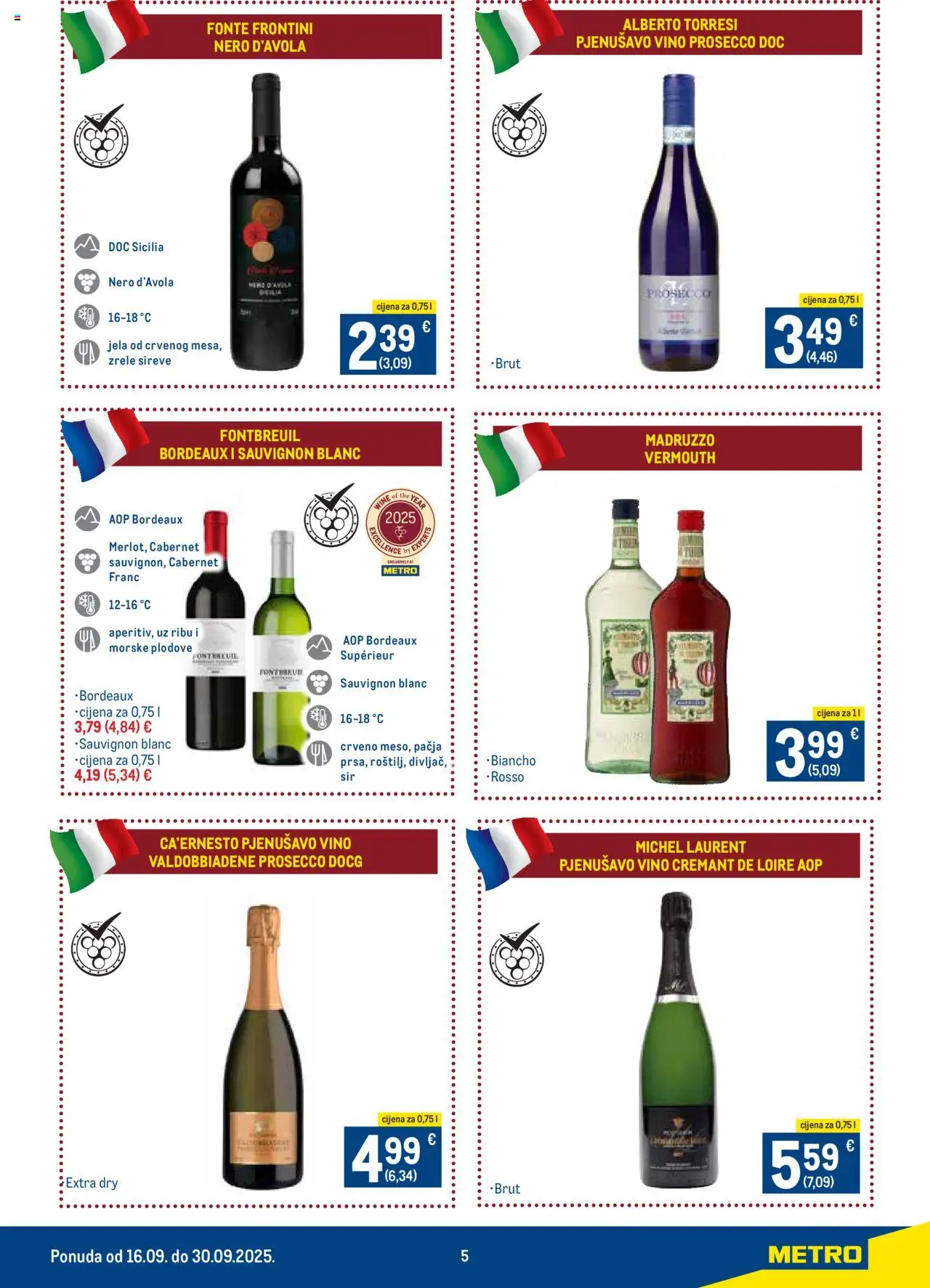 Metro katalog | vrijedi od 16.09.2025 | Stranica: 5 | Proizvodi: Prosecco, Vino
