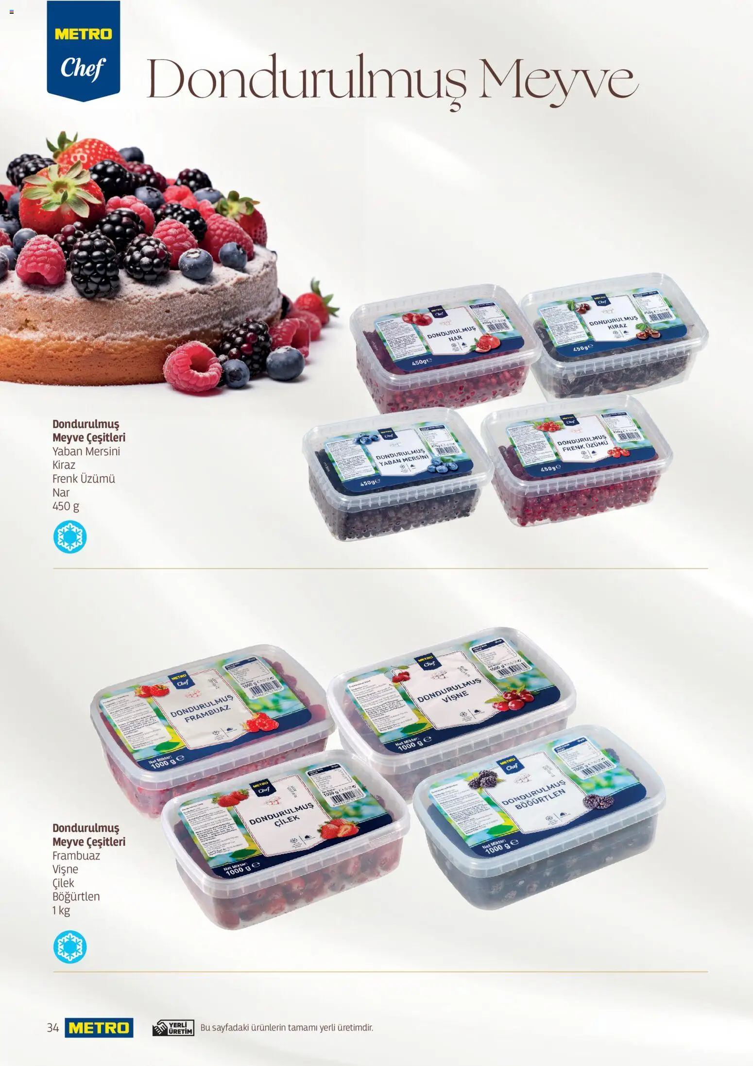 Metro - Pastacılık Kataloğu - 06.04.2026 tarihinden itibaren geçerlidir | Sayfa: 34 | Ürünler: Frenk üzümü, Çilek, Meyve, Böğürtlen