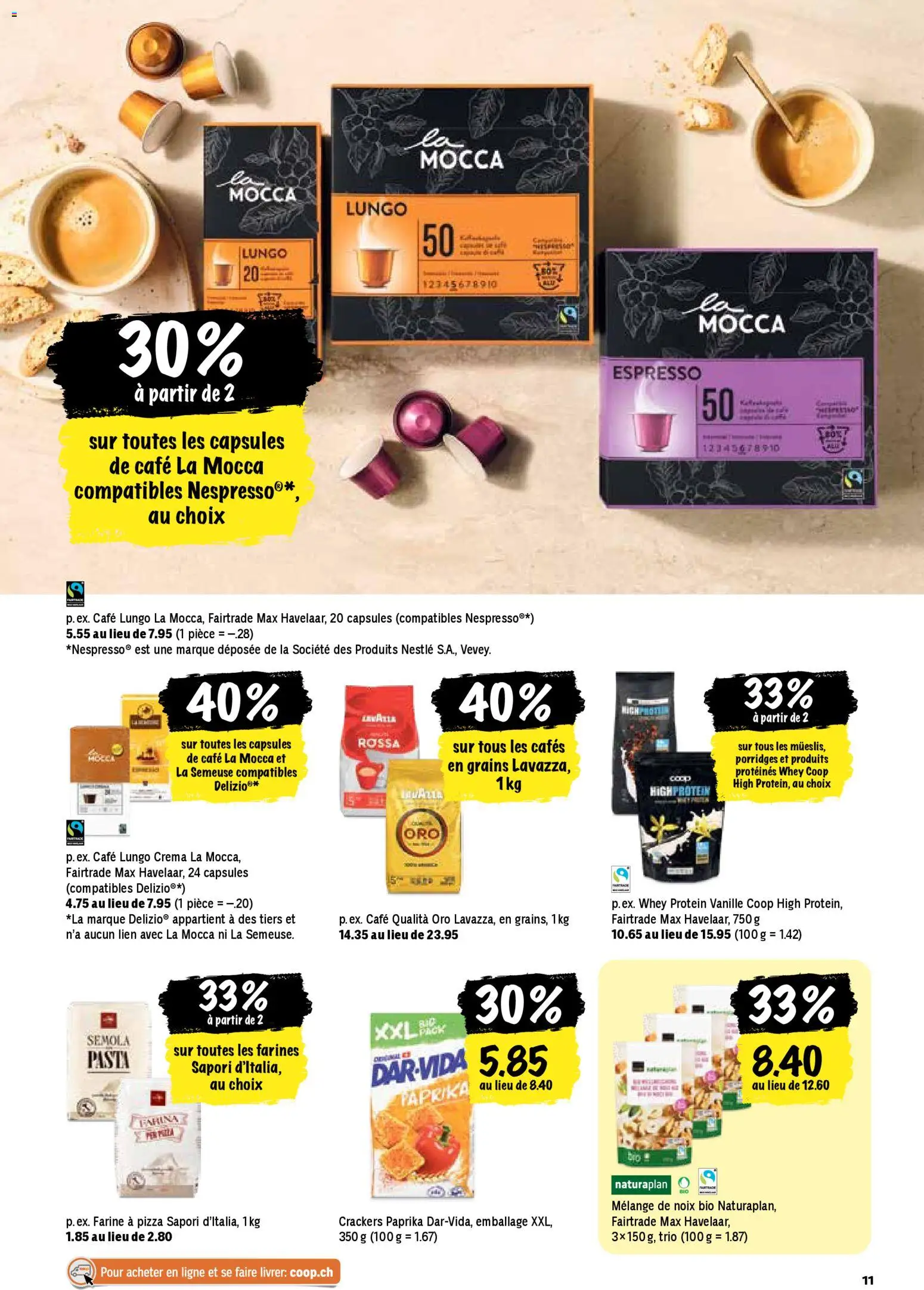 Coop aktionen FR – gültig ab 09.04.2026 | Seite: 11 | Produkte: Pizza, Pasta