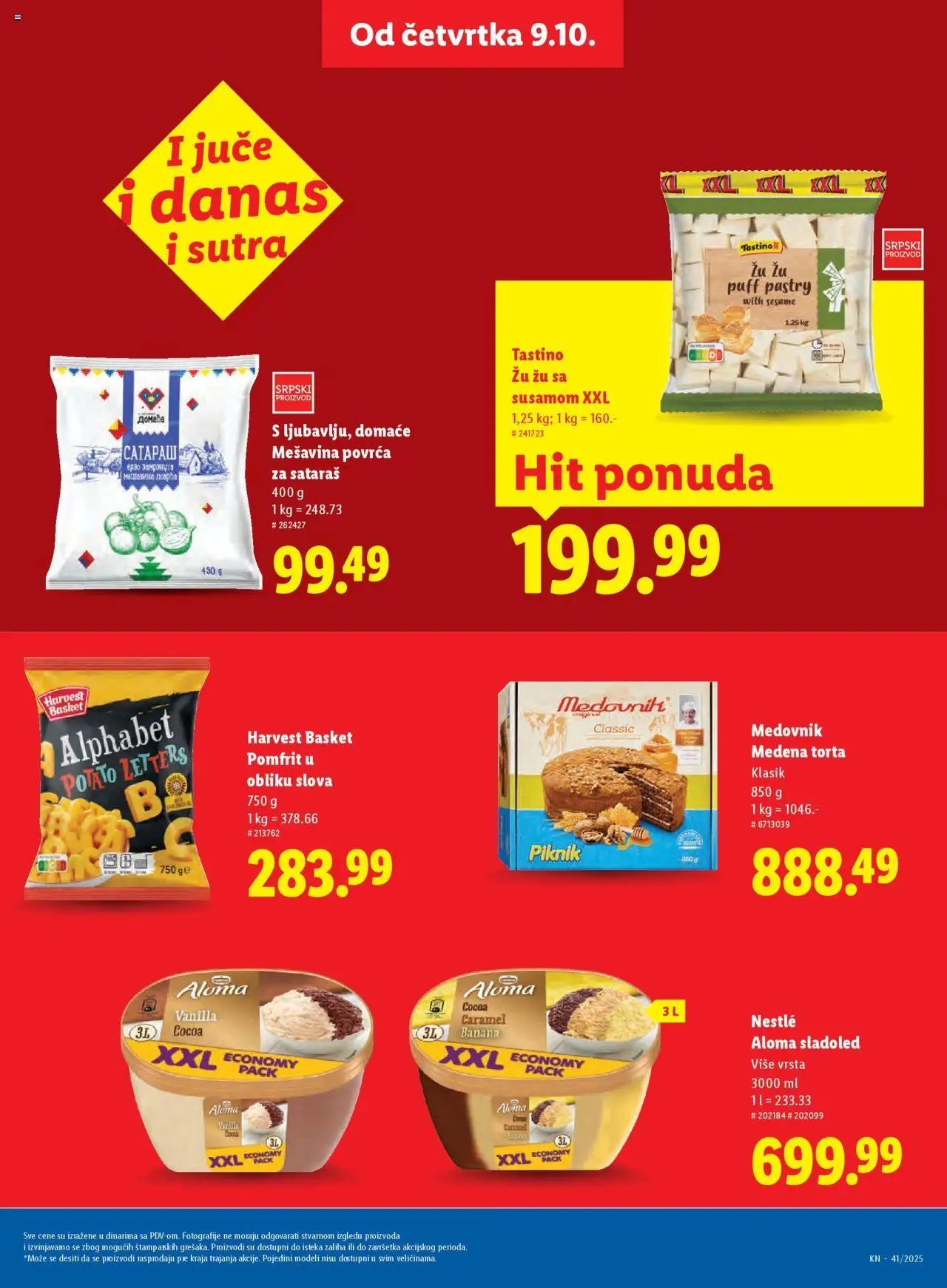Lidl katalog - važi od 09.10.2025 | Strana: 11 | Proizvode: Banana, Sladoled, Pomfrit, Torta