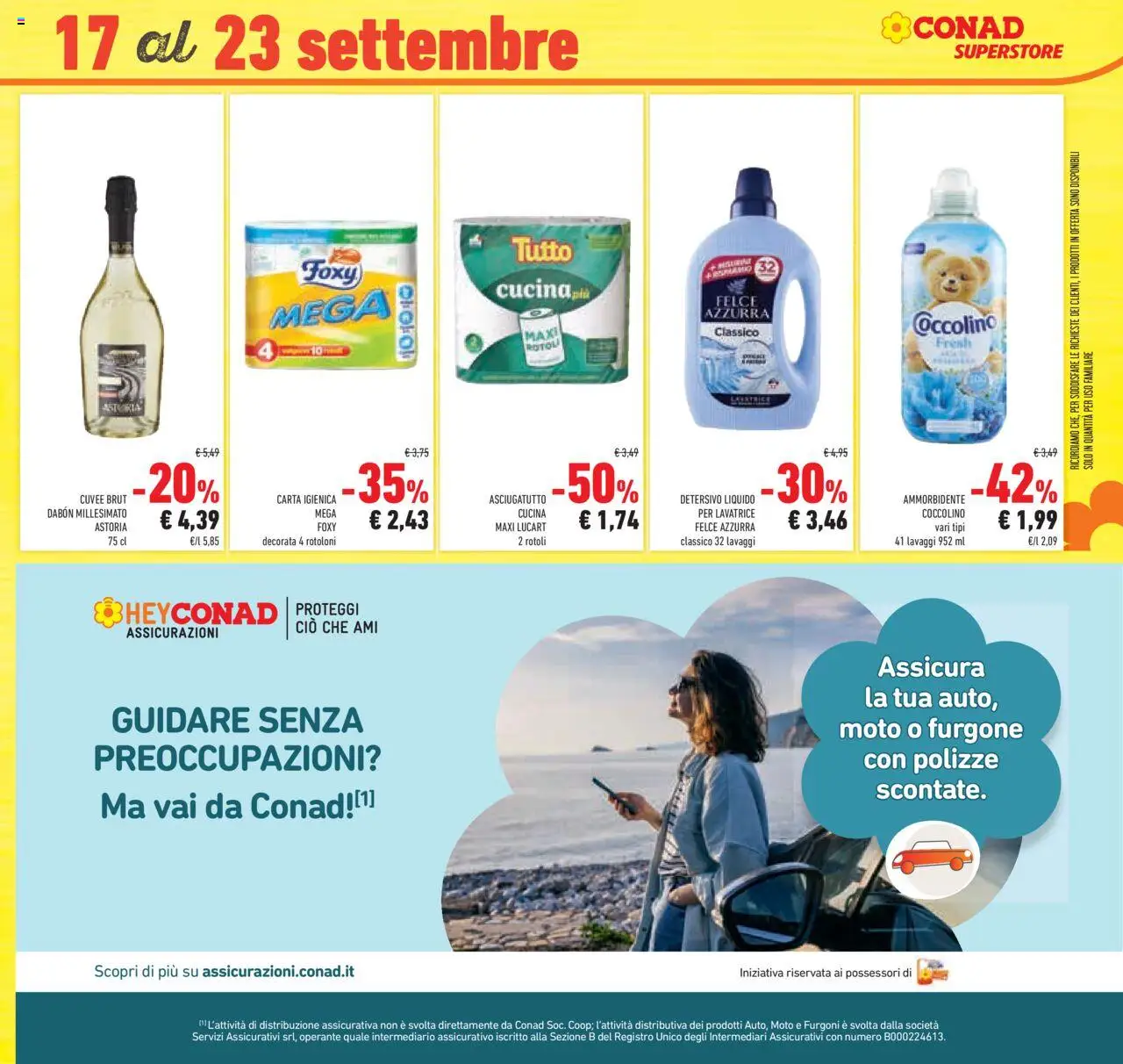 Volantino Conad del 10.09.2025 | Pagina: 49 | Prodotti: Carta igienica, Ammorbidente, Lavatrice, Asciugatutto