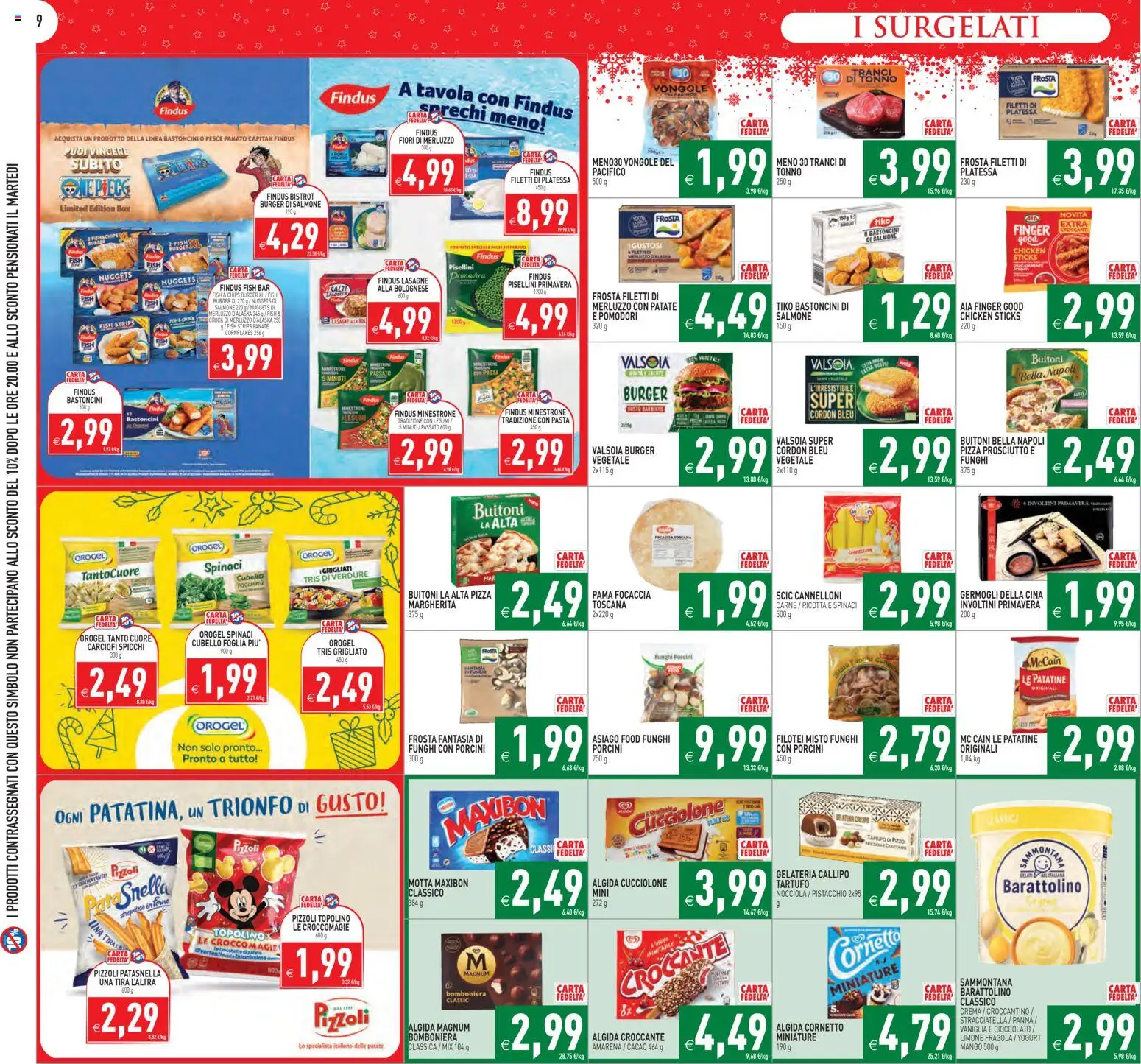 Volantino PIM Supermercati del 16.12.2025 | Pagina: 9 | Prodotti: Legumi, Focaccia, Verdure, Forno