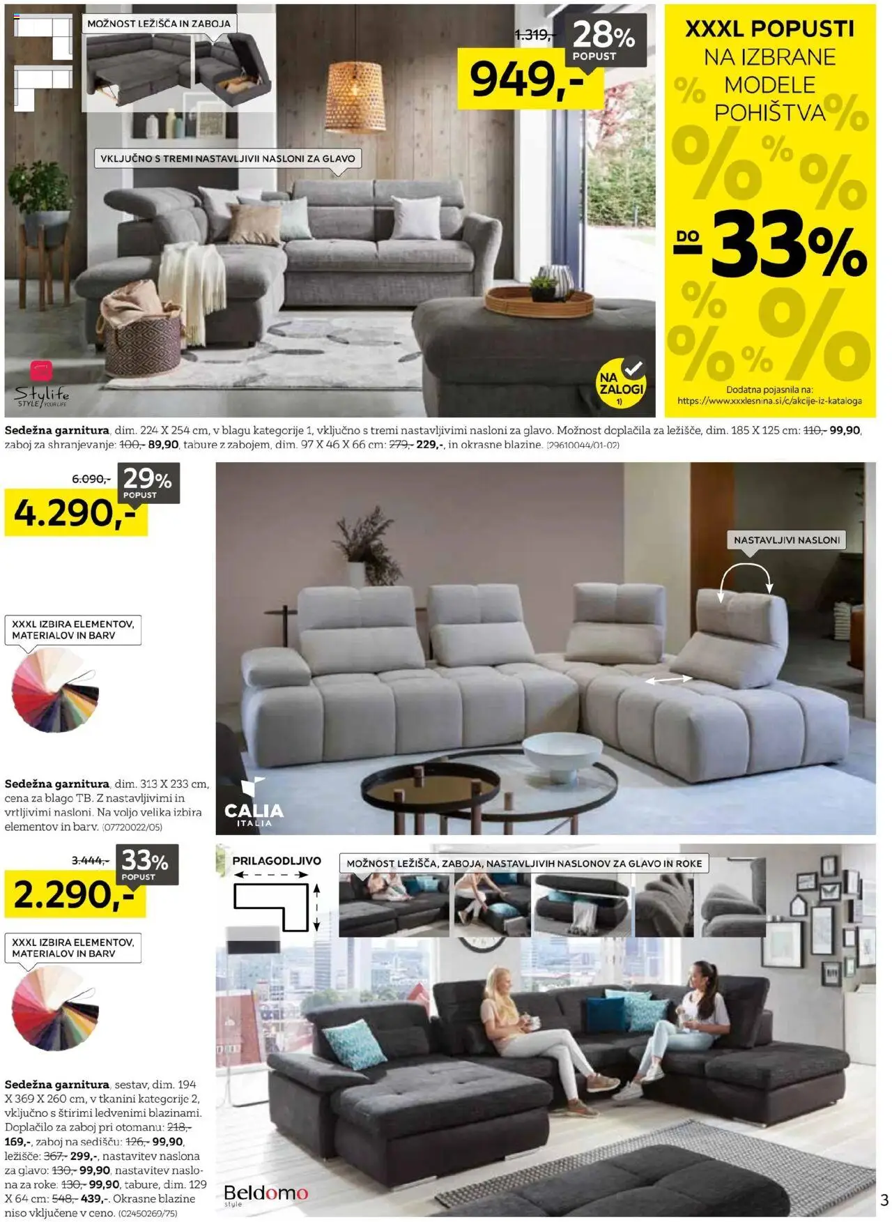 Novi XXXL Lesnina katalog ponudbe – veljaven od 15.09.2025 | Stran: 3 | Izdelki: Ležišče, Tabure, Zaboj