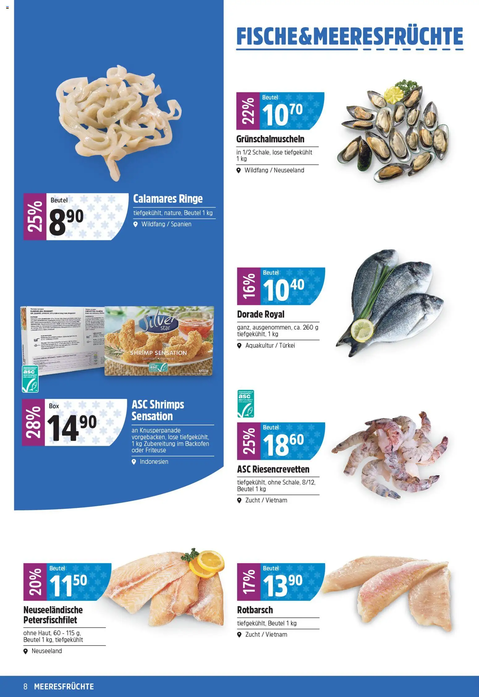 TopCC aktionen – gültig ab 20.04.2026 | Seite: 8 | Produkte: Friteuse, Garnelen, Backofen, Meeresfrüchte