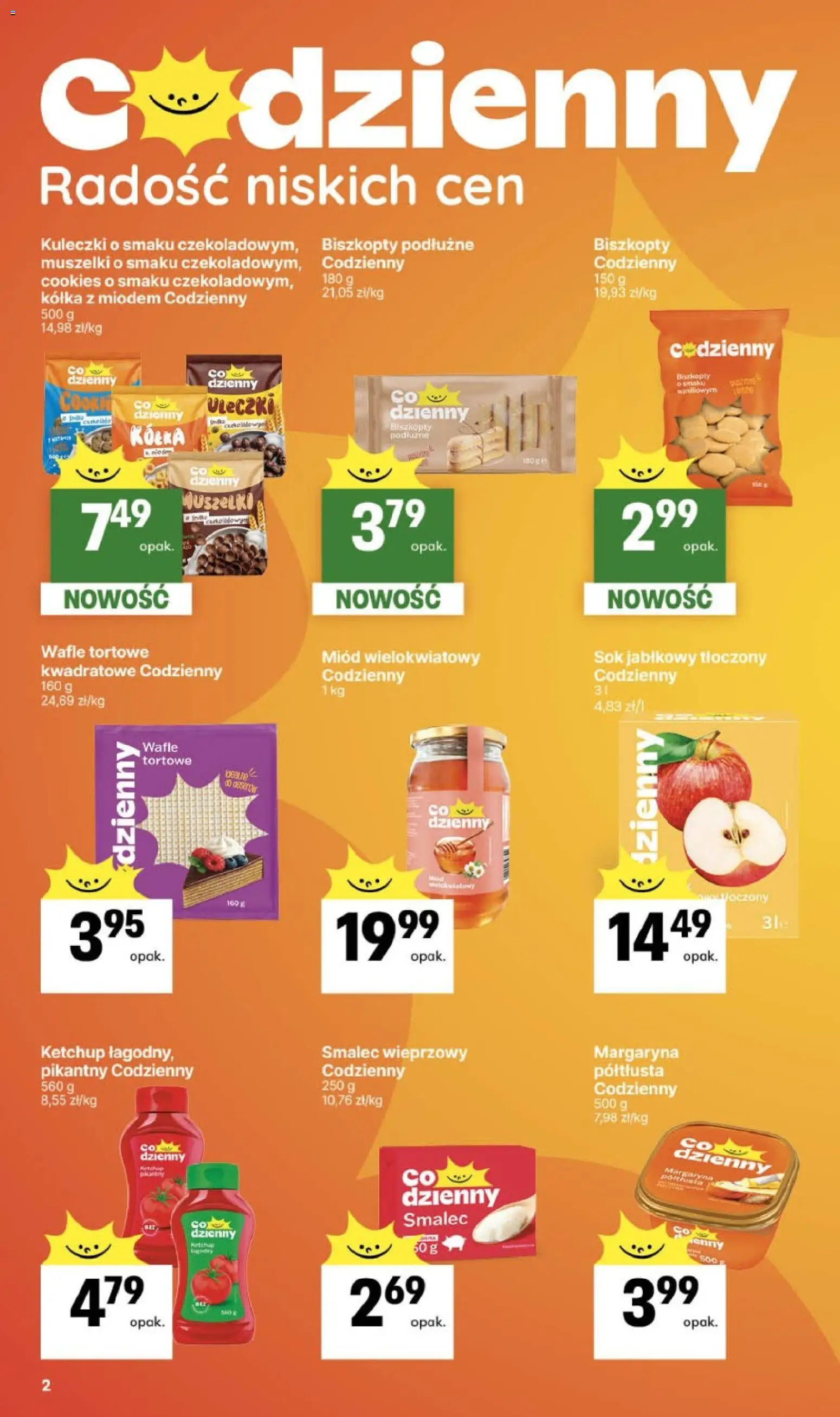 Delikatesy Centrum Gazetka od 26.02.2026 | Strona: 2 | Produkty: Wafle, Sok jabłkowy tłoczony, Wafle tortowe, Sok