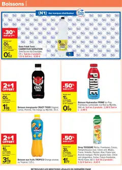 Carrefour - Prévisualisation de Carrefour catalogue semaine 4 valide à partir de 20.01.2026 | Page: 57 | Produits: Pamplemousse, Pêche, Boisson énergisante, Crazy Tiger