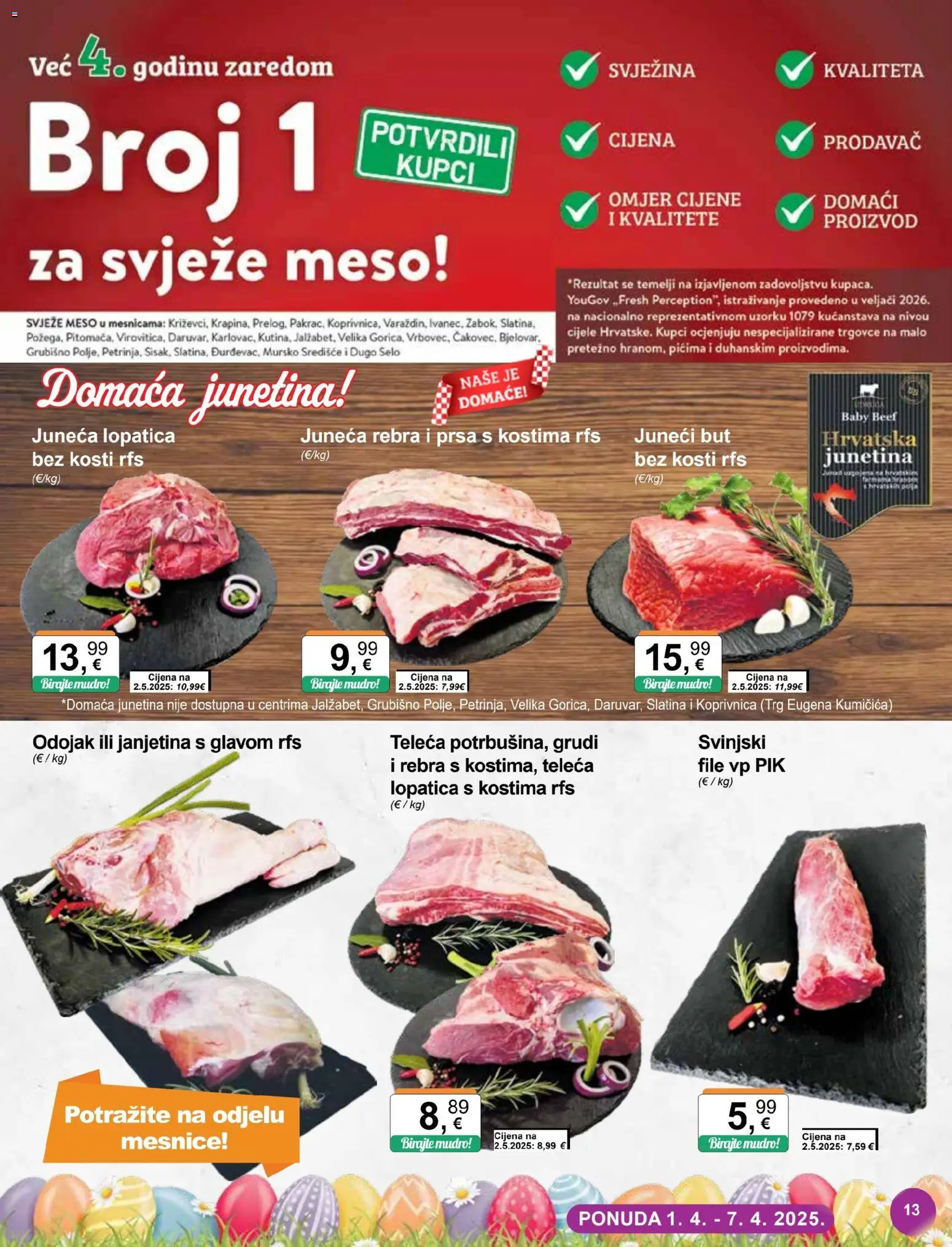 KTC katalog | vrijedi od 01.04.2026 | Stranica: 13 | Proizvodi: Juneći but, Odojak, Meso, Lopatica