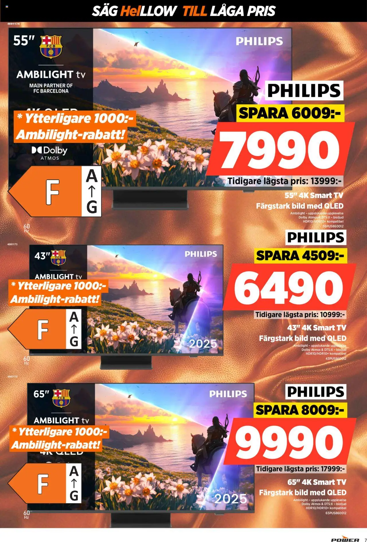Power reklamblad aktuell från 22.09.2025 | Sida: 7 | Produkter: Såg, Smart tv, Tv