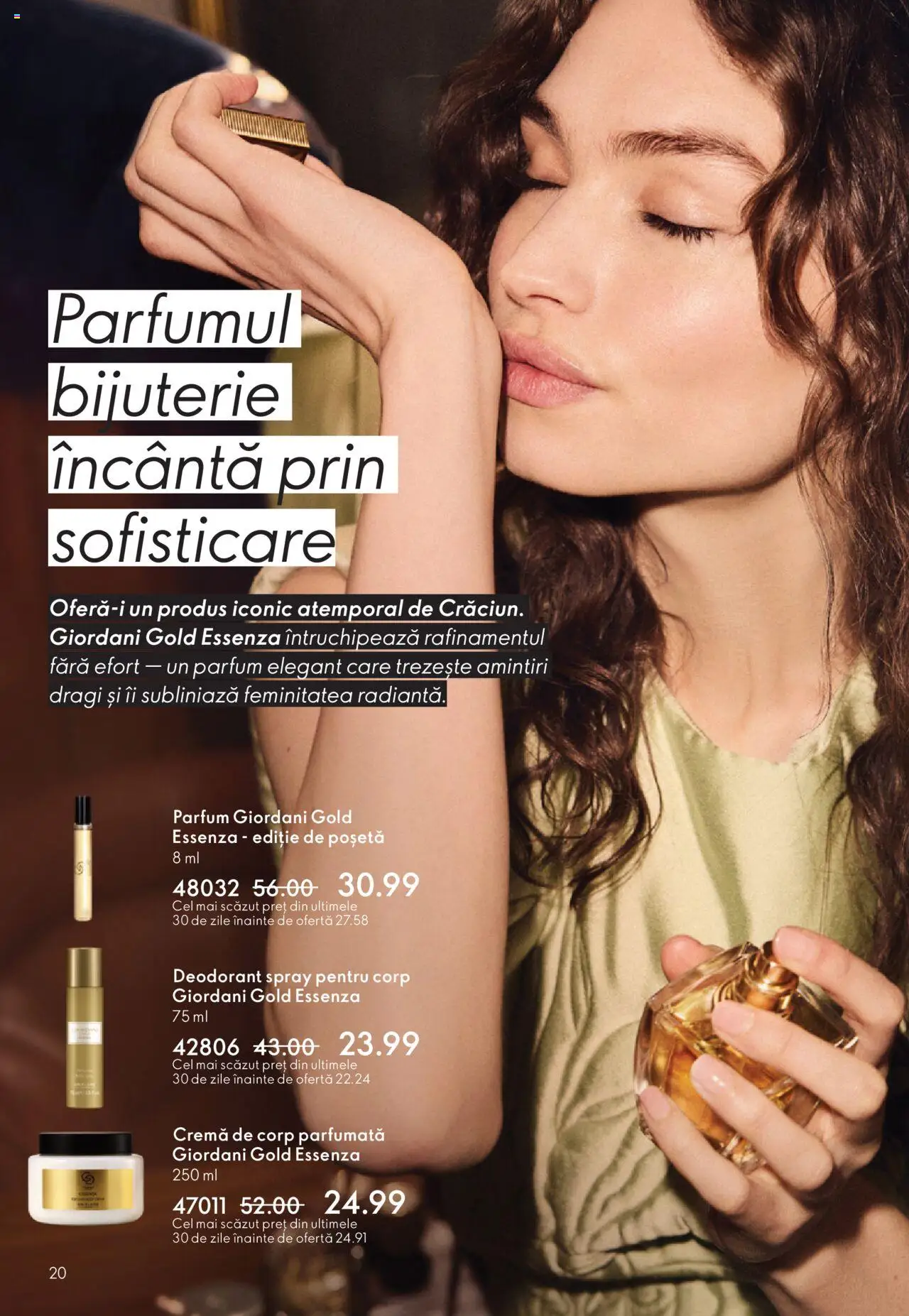 Noul catalog Oriflame – valabil de la 12.11.2025 | Pagină: 20 | Produse: Parfum, Cremă, Cremă de corp, Deodorant