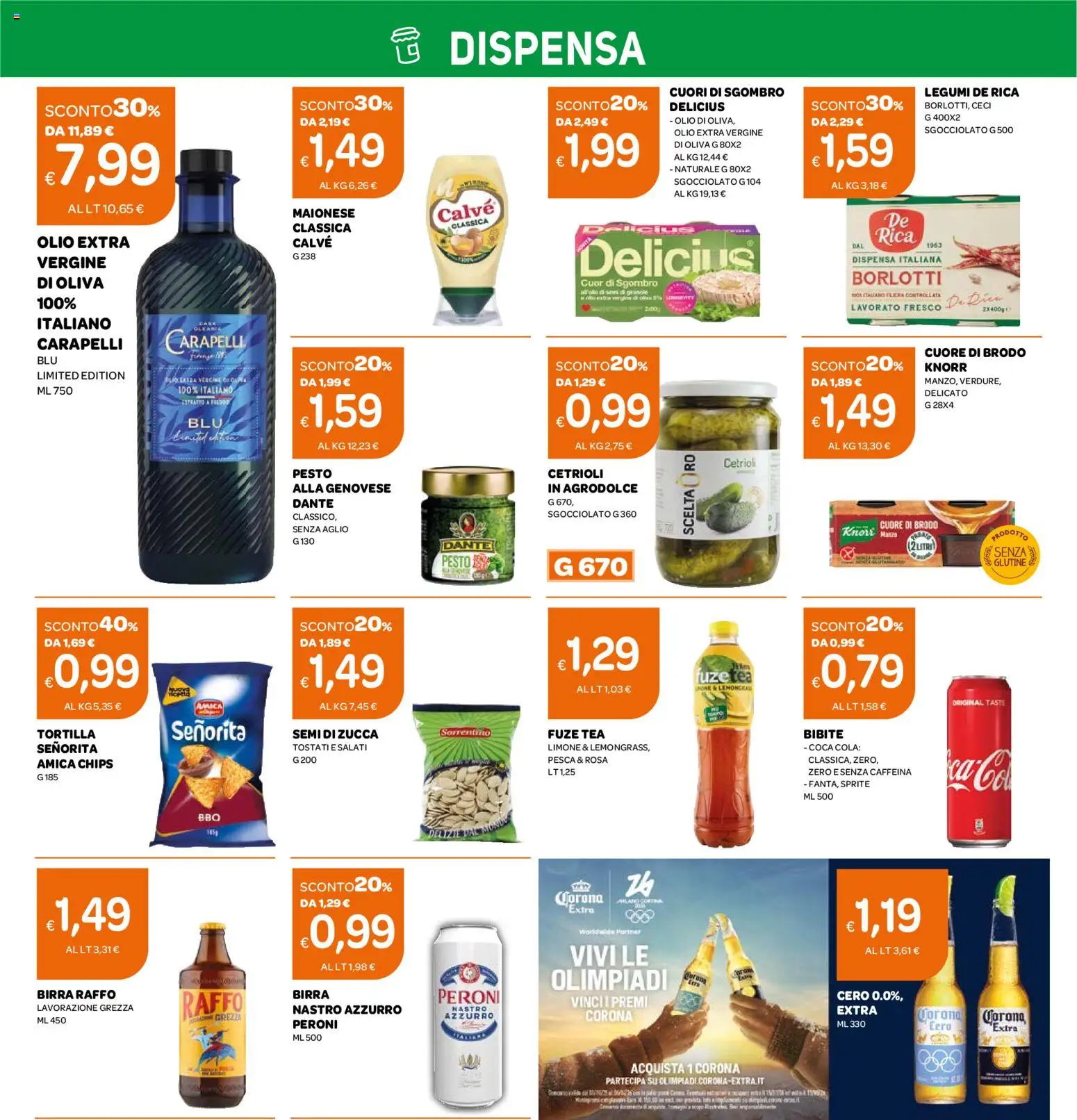 Volantino Ekom del 27.01.2026 | Pagina: 5 | Prodotti: Olio, Olio extra vergine, Semi di zucca, Coca Cola