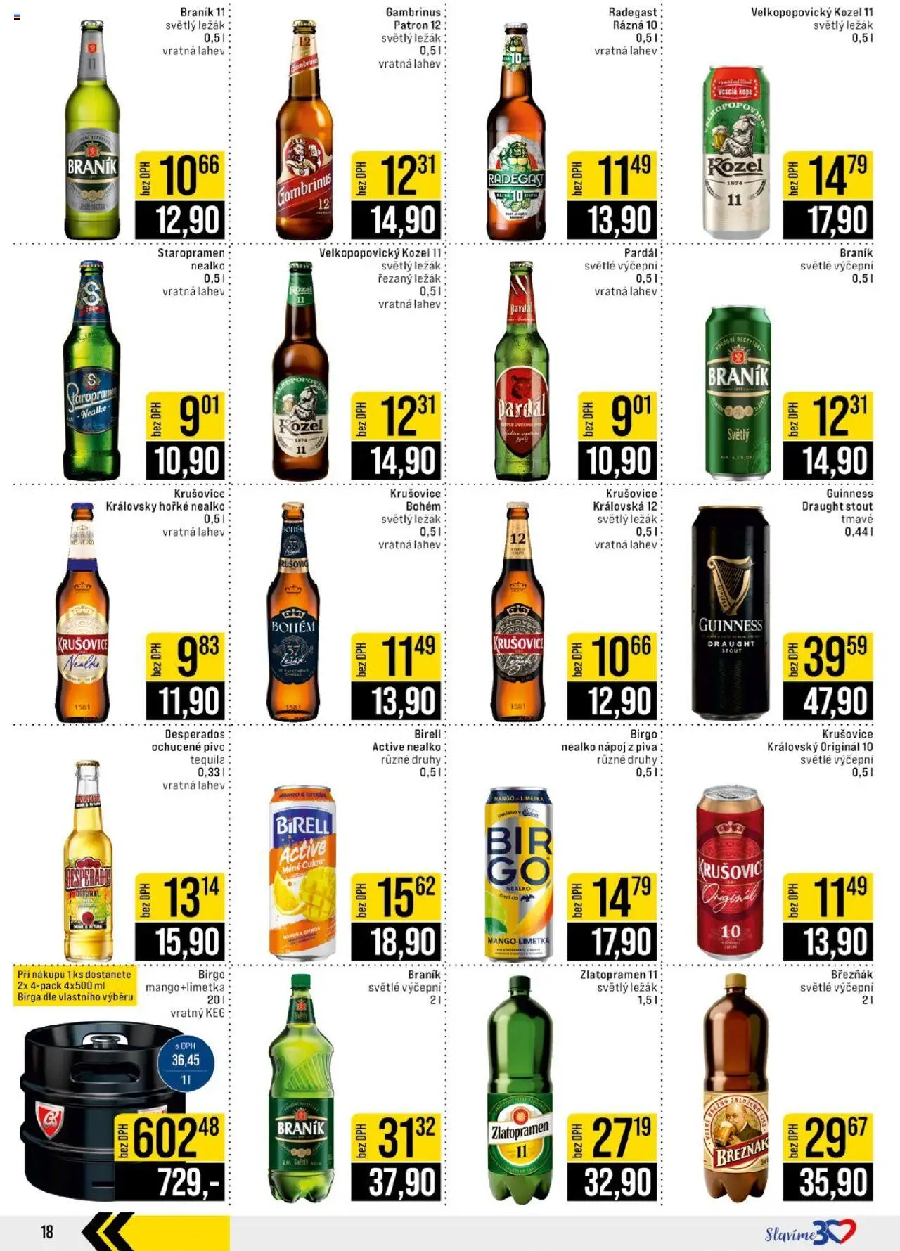 Jip leták - Cash & Carry od 13.08.2025 | Strana: 18 | Produkty: Staropramen, Březňák, Krušovice, Braník 11