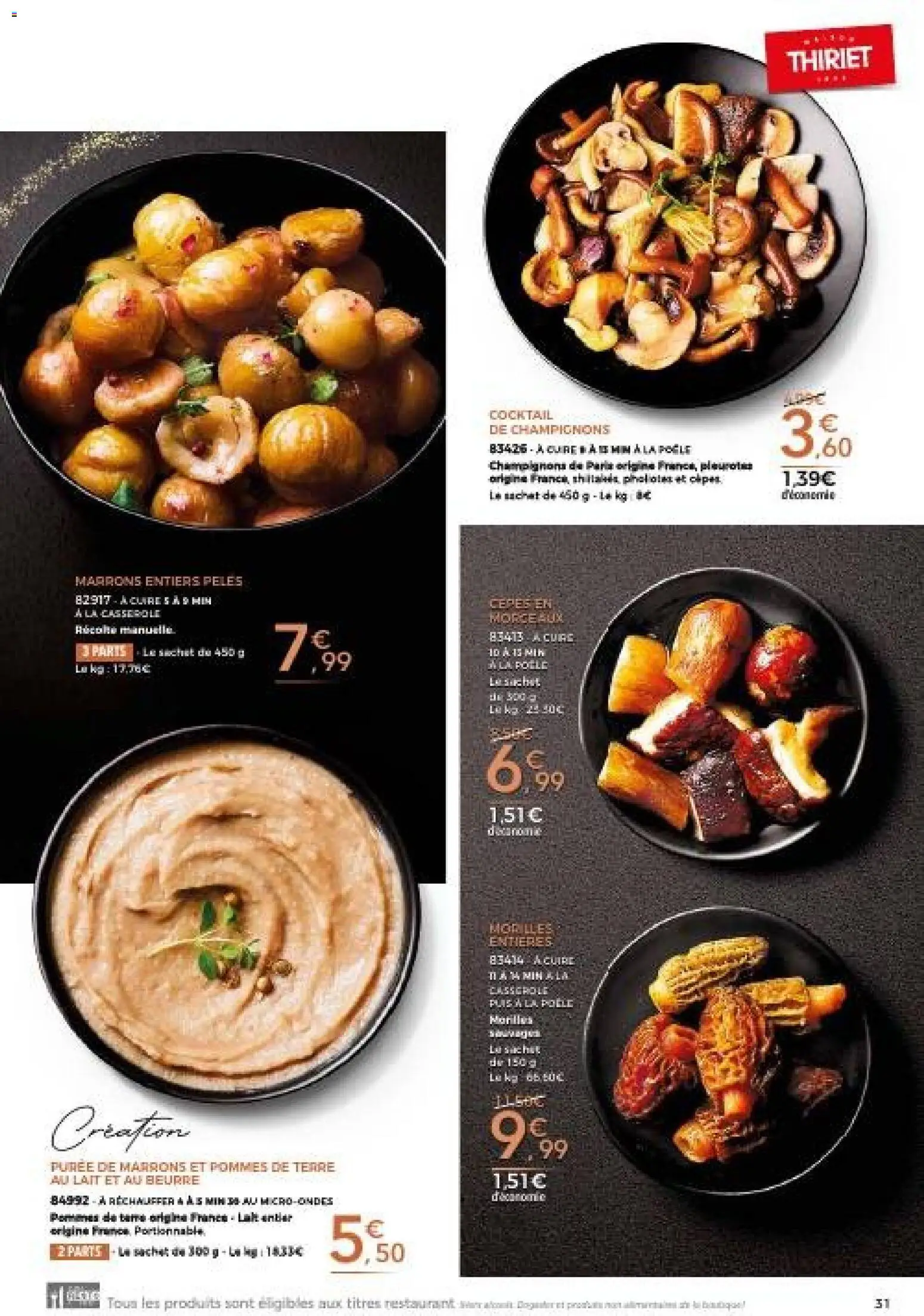 {H1} | Page: 31 | Produits: Lait entier, Poêle, Casserole, Lait