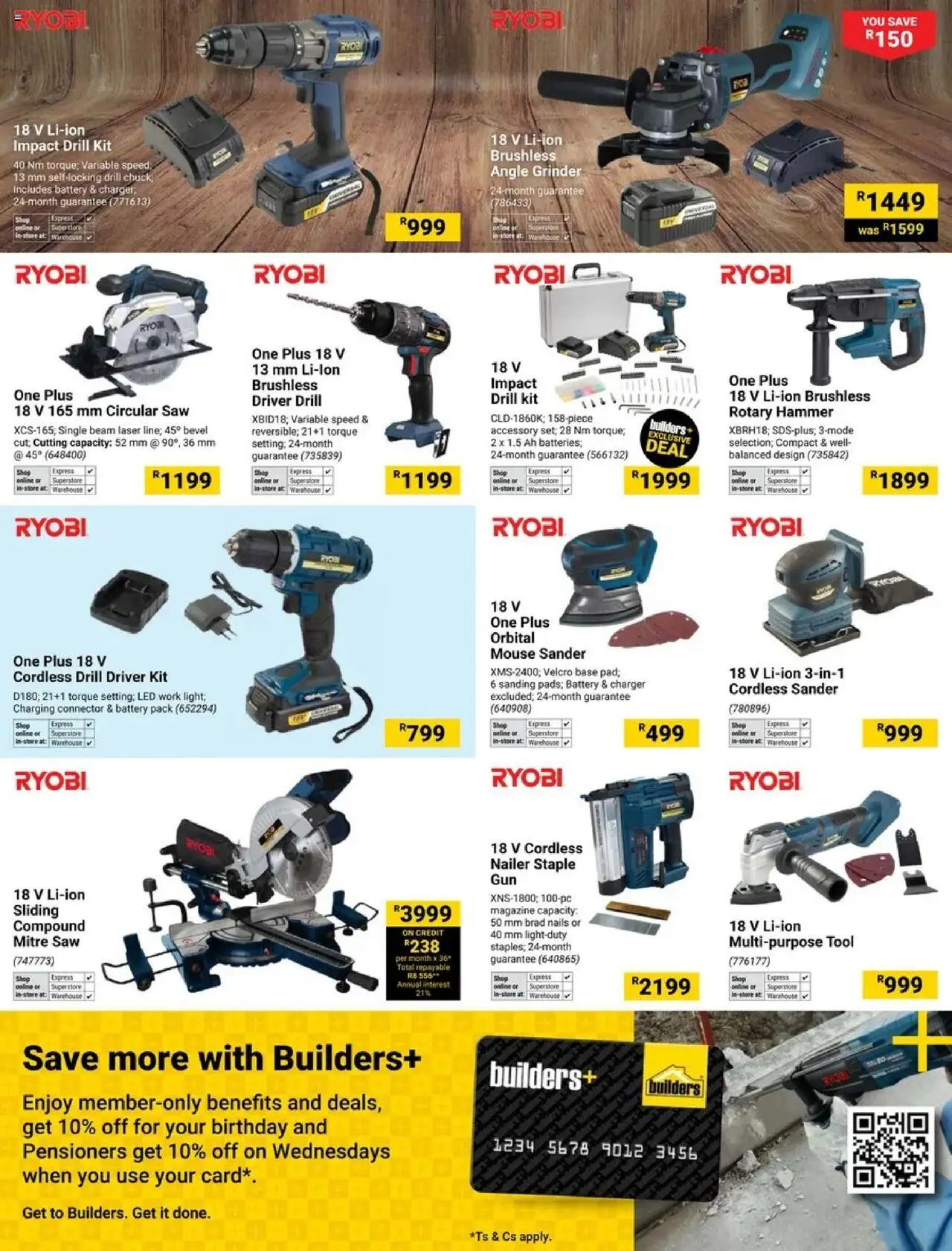 New Builders catalogue – valid from 14.10.2025 | Page: 3 | Products: Mouse, Battery, Hammer, Angle grinder