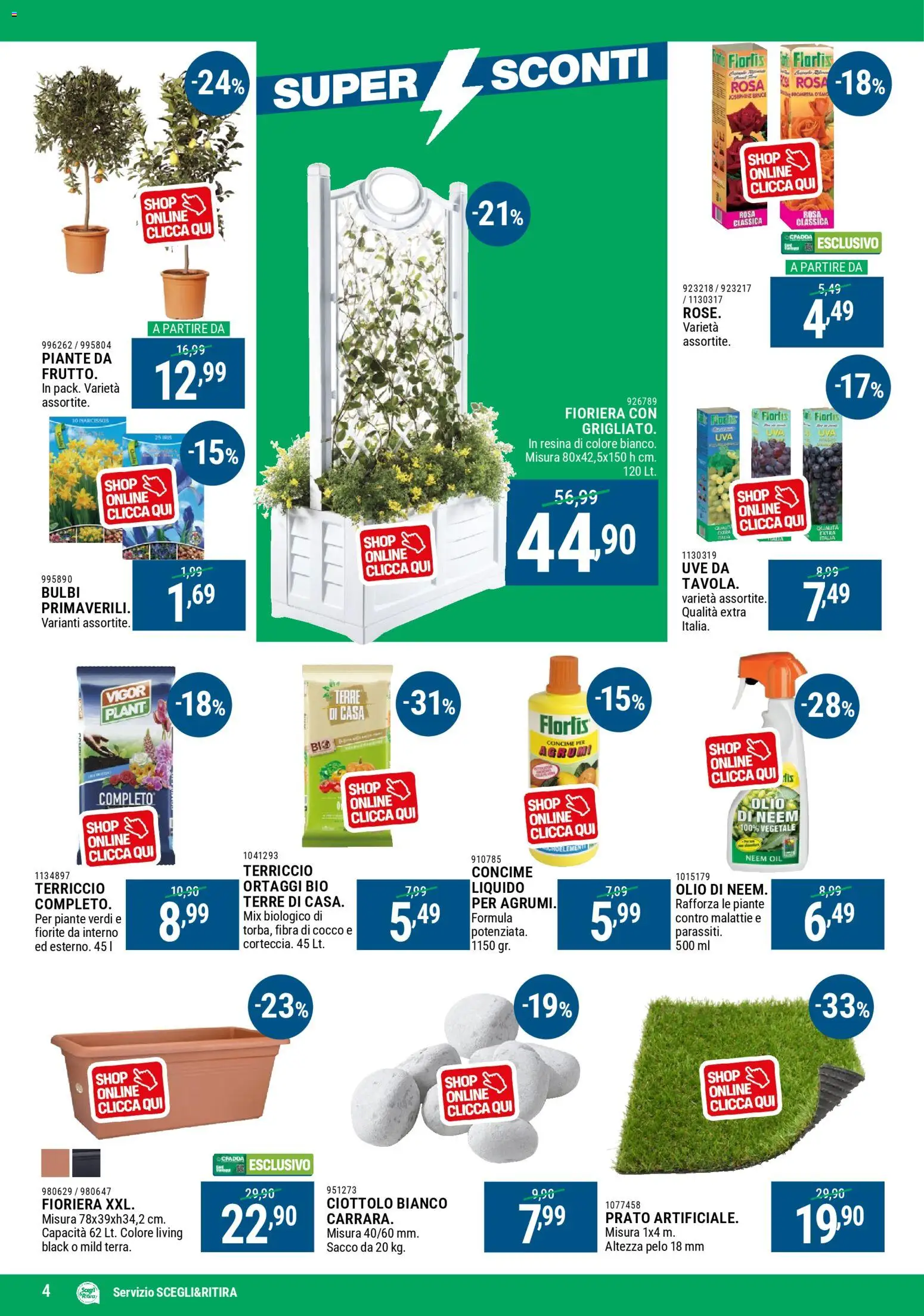 Volantino CFadda del 19.02.2026 | Pagina: 4 | Prodotti: Ortaggi, Fioriera, Cocco, Terriccio