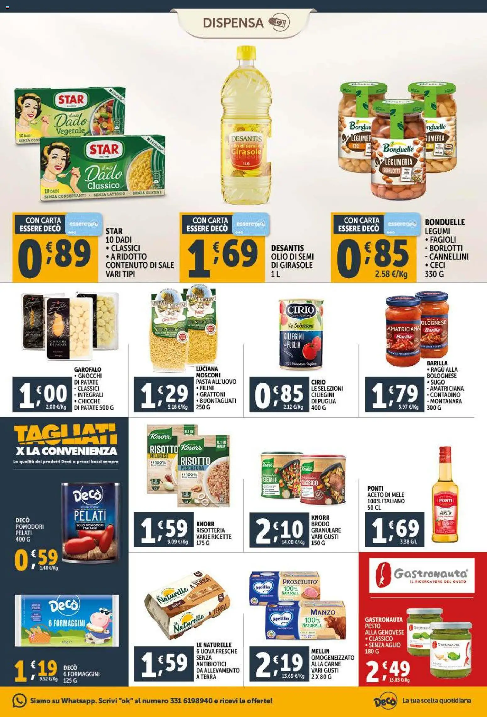 Volantino Decò del 09.01.2026 | Pagina: 11 | Prodotti: Ceci, Olio, Prosciutto, Ragú