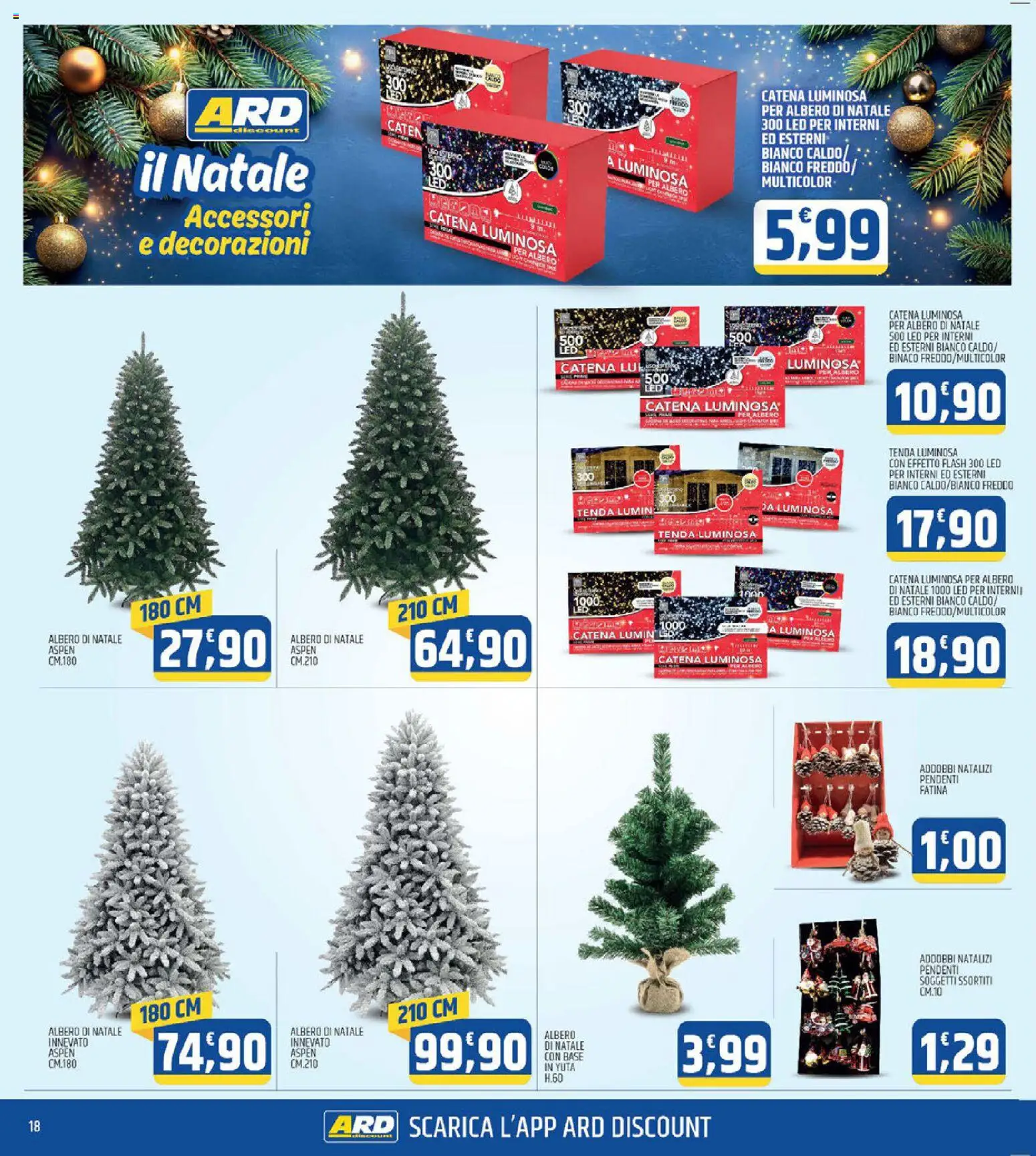 Volantino ARD Discount del 18.11.2025 | Pagina: 18 | Prodotti: Albero di natale, Tenda, Decorazioni