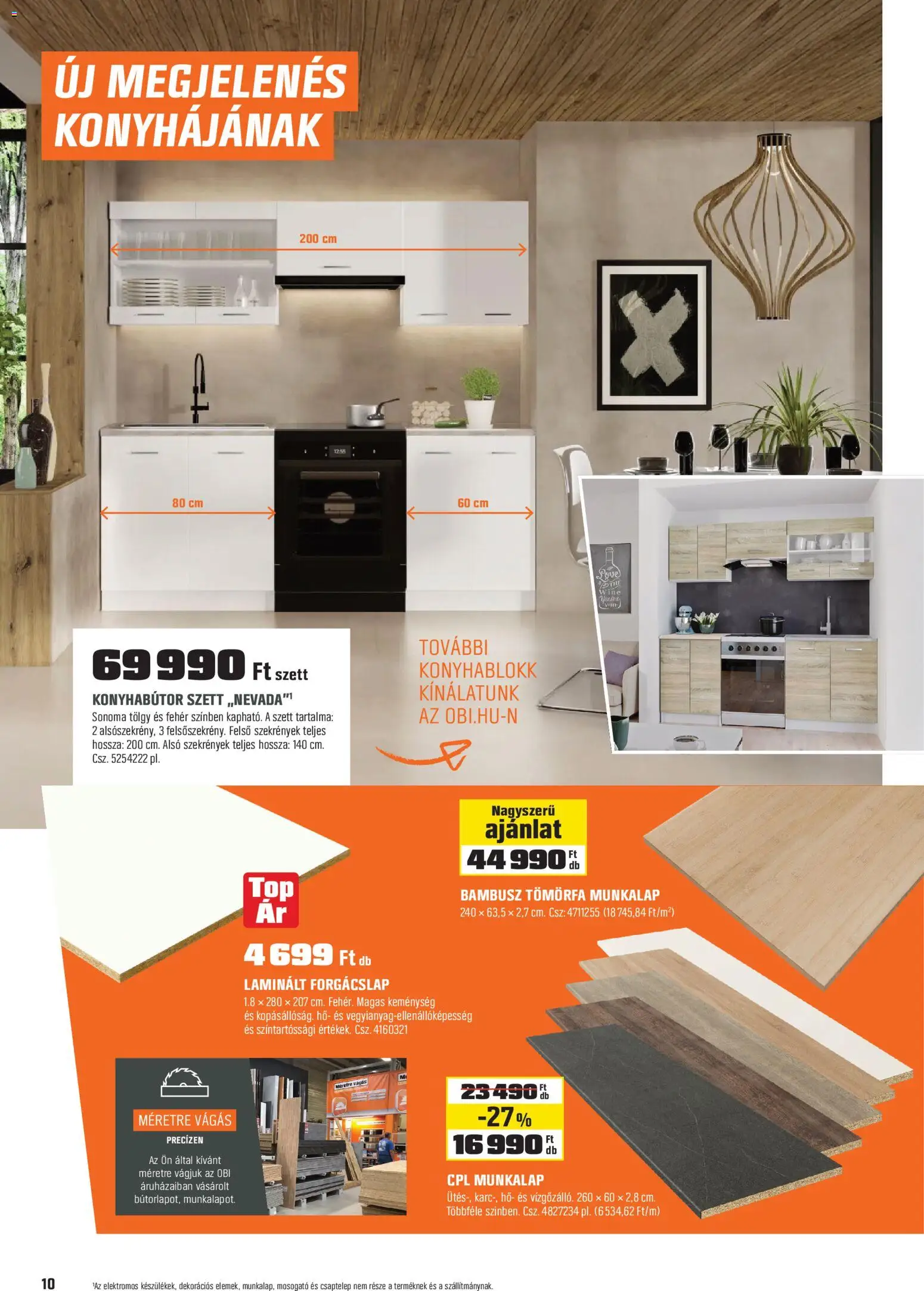 OBI akciós ujság - amely érvényes a következő dátumtól: 30.12.2025 | Oldal: 10 | Termékek: Konyhablokk, Konyhabútor