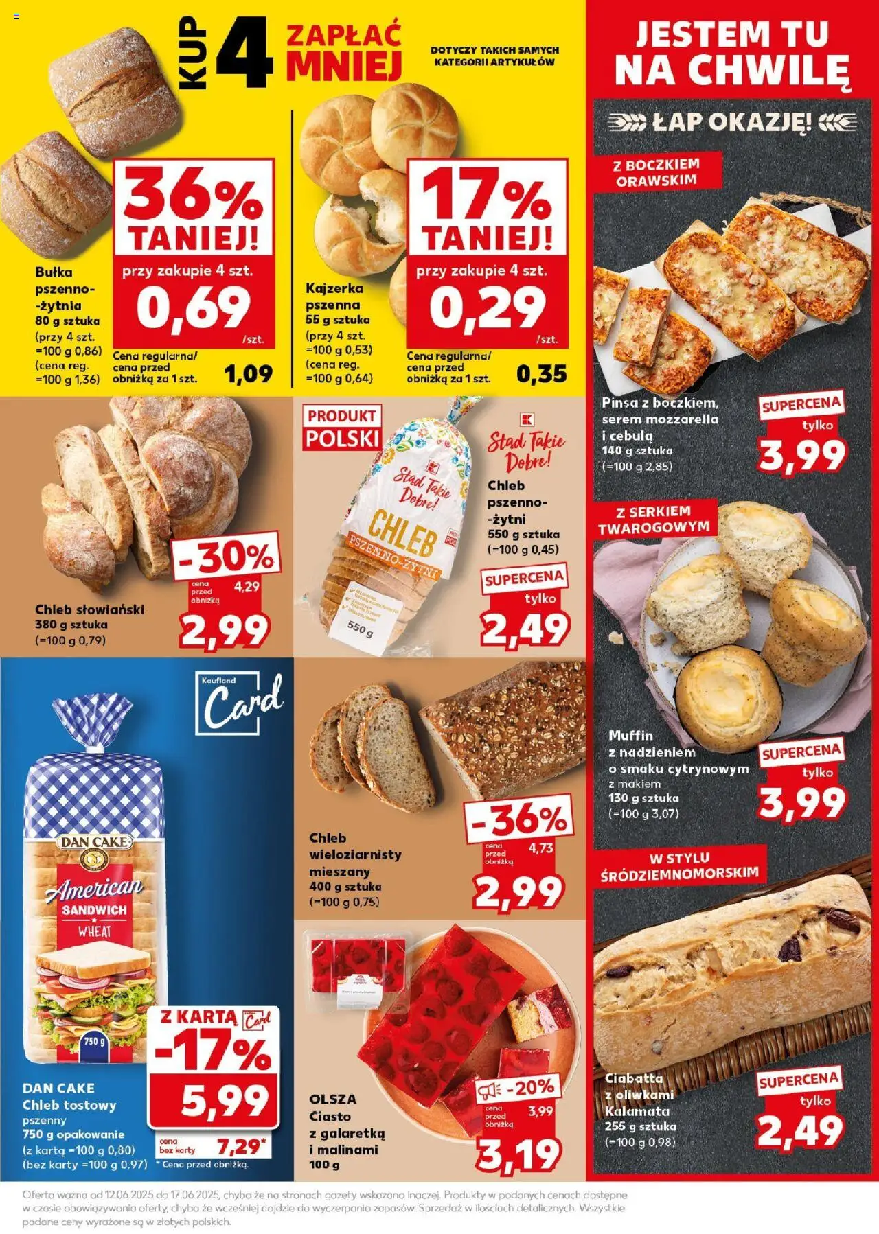 Kaufland gazetka - Super Sobota od 14.06.2025 | Strona: 13 | Produkty: Galaretka, Sandwich, Chleb słowiański, Pinsa