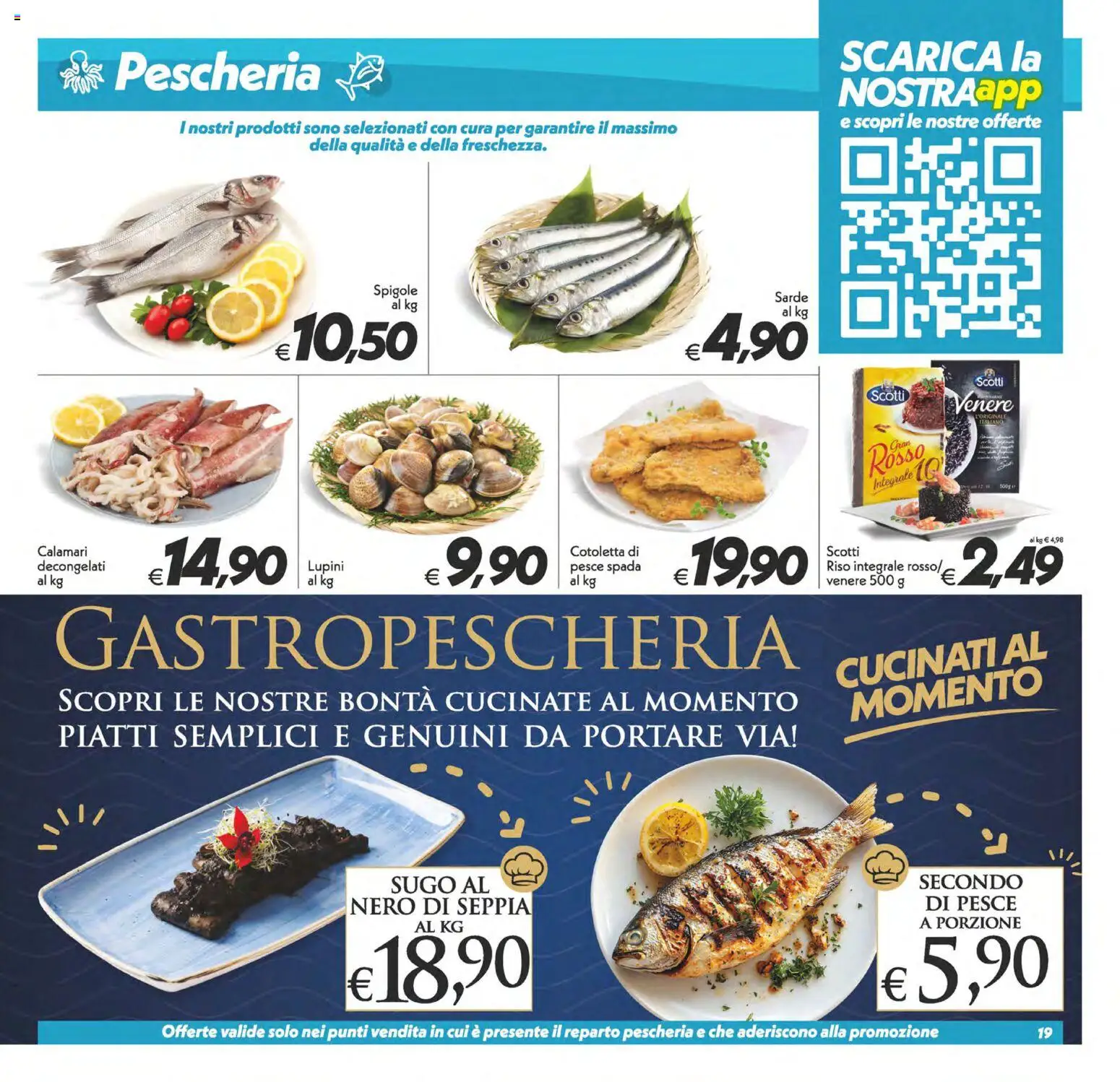Volantino SuperConveniente del 13.02.2026 | Pagina: 19 | Prodotti: Lupini, Pesce, Calamari, Pesce spada