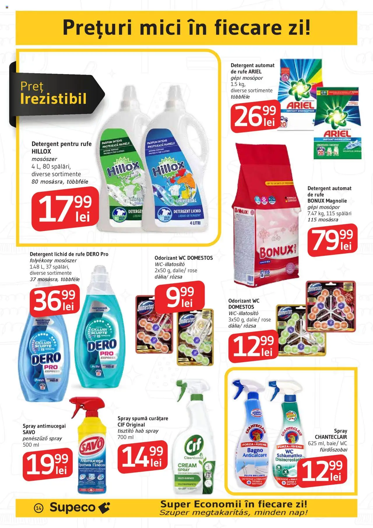 Noul catalog Supeco – valabil de la 18.09.2025 | Pagină: 14 | Produse: Kedi Ödül Oyuncakları, Mici, Parfum, Detergent