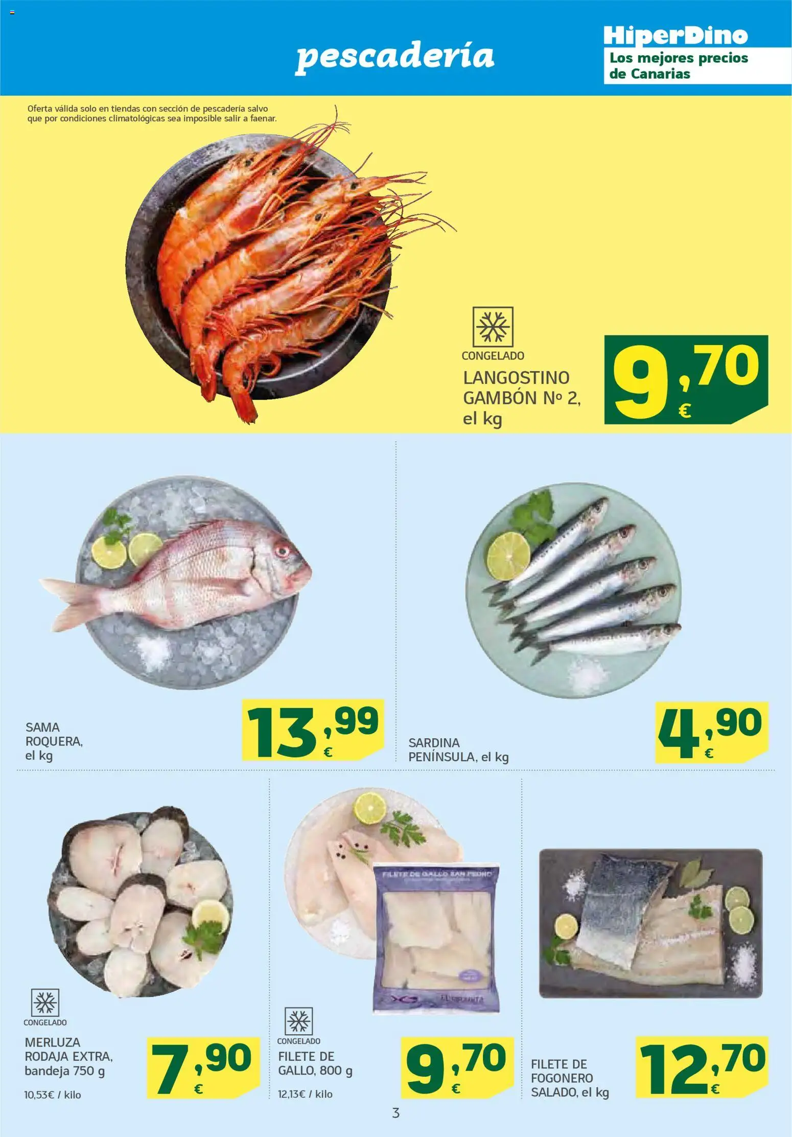 HiperDino folleto │ válido desde el 24.02.2026 | Página: 3 | Productos: Filete, Bandeja, Langostino