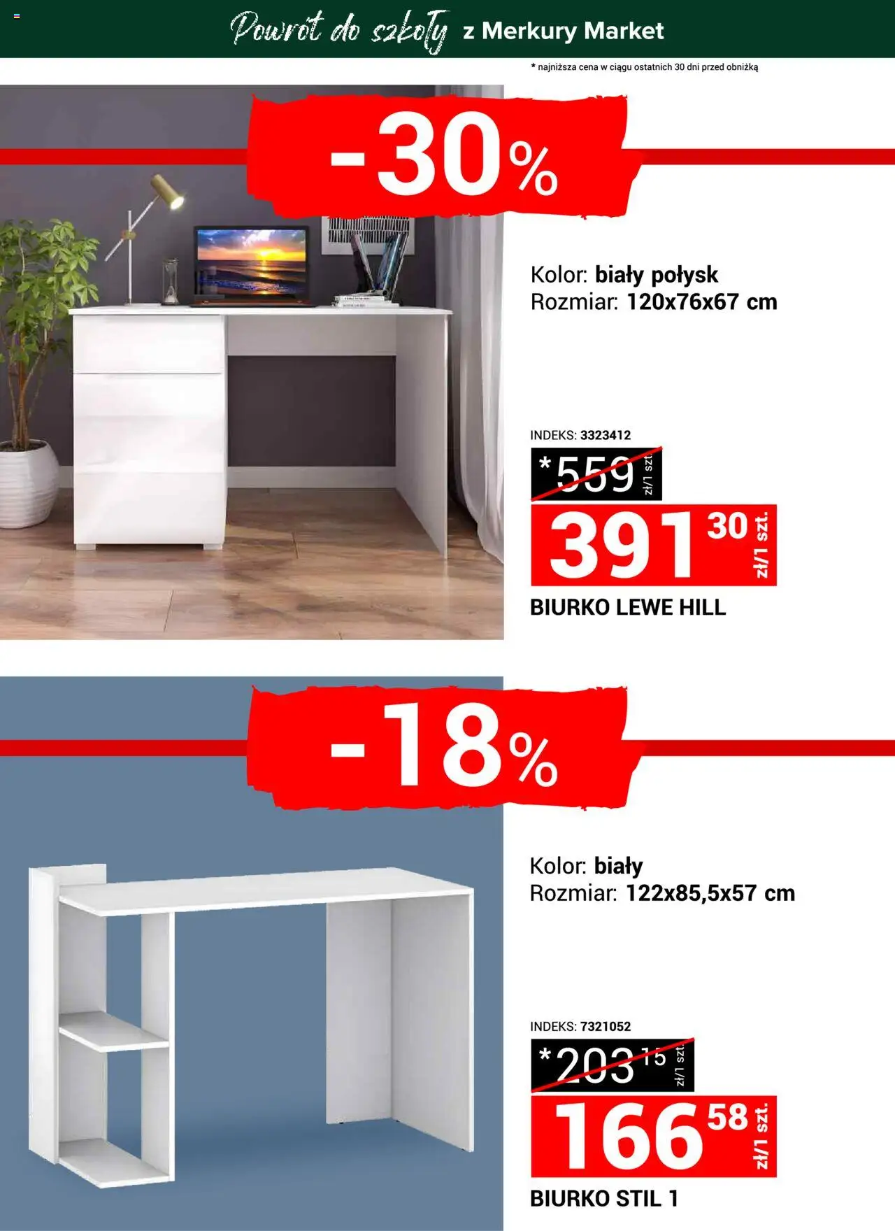 Merkury Market Gazetka - Powrót do szkoły od 23.08.2025 | Strona: 4 | Produkty: Biurko