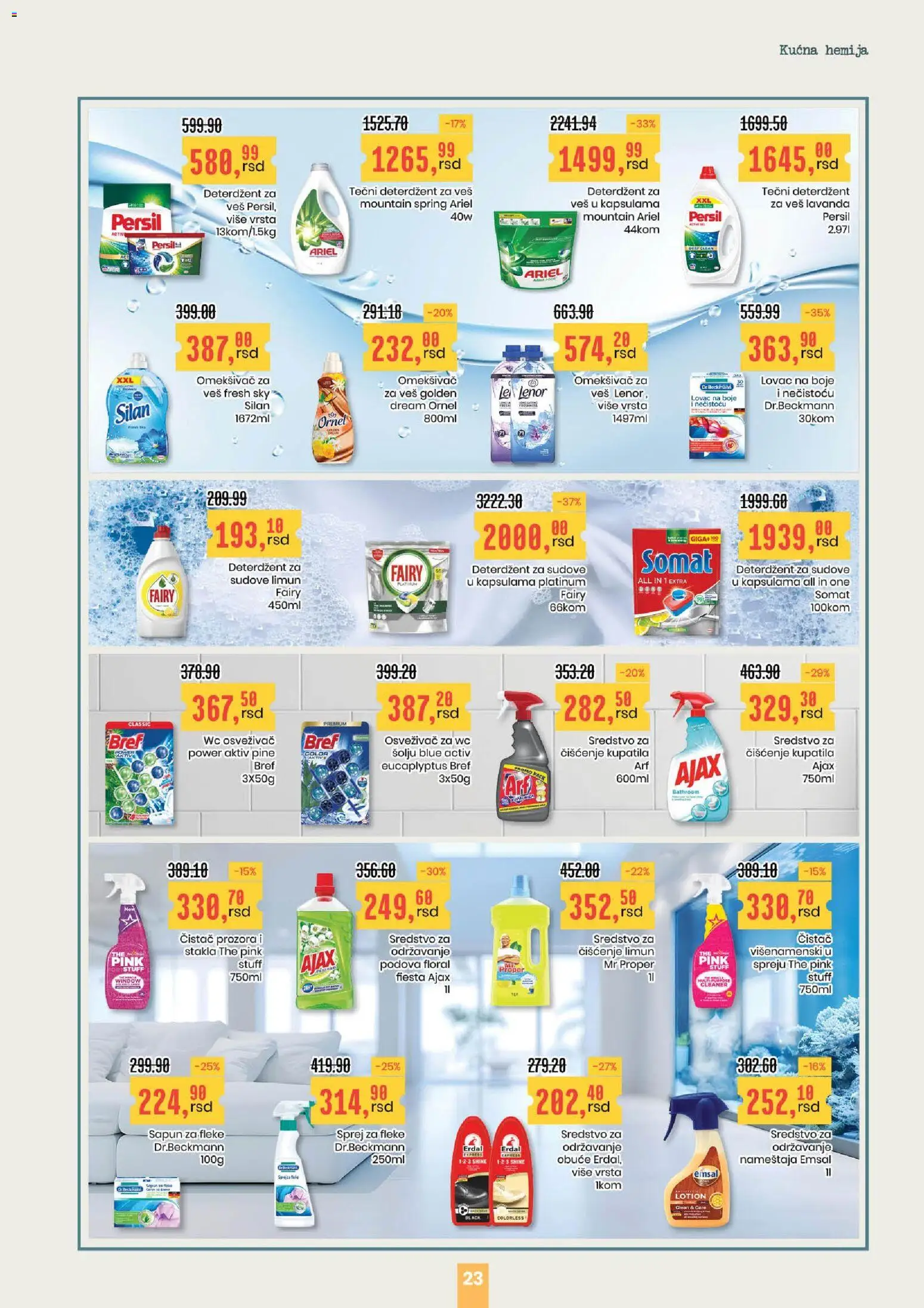 Aroma Market katalog - važi od 25.12.2025 | Strana: 23 | Proizvode: Bref, Ariel, Lenor, Wc