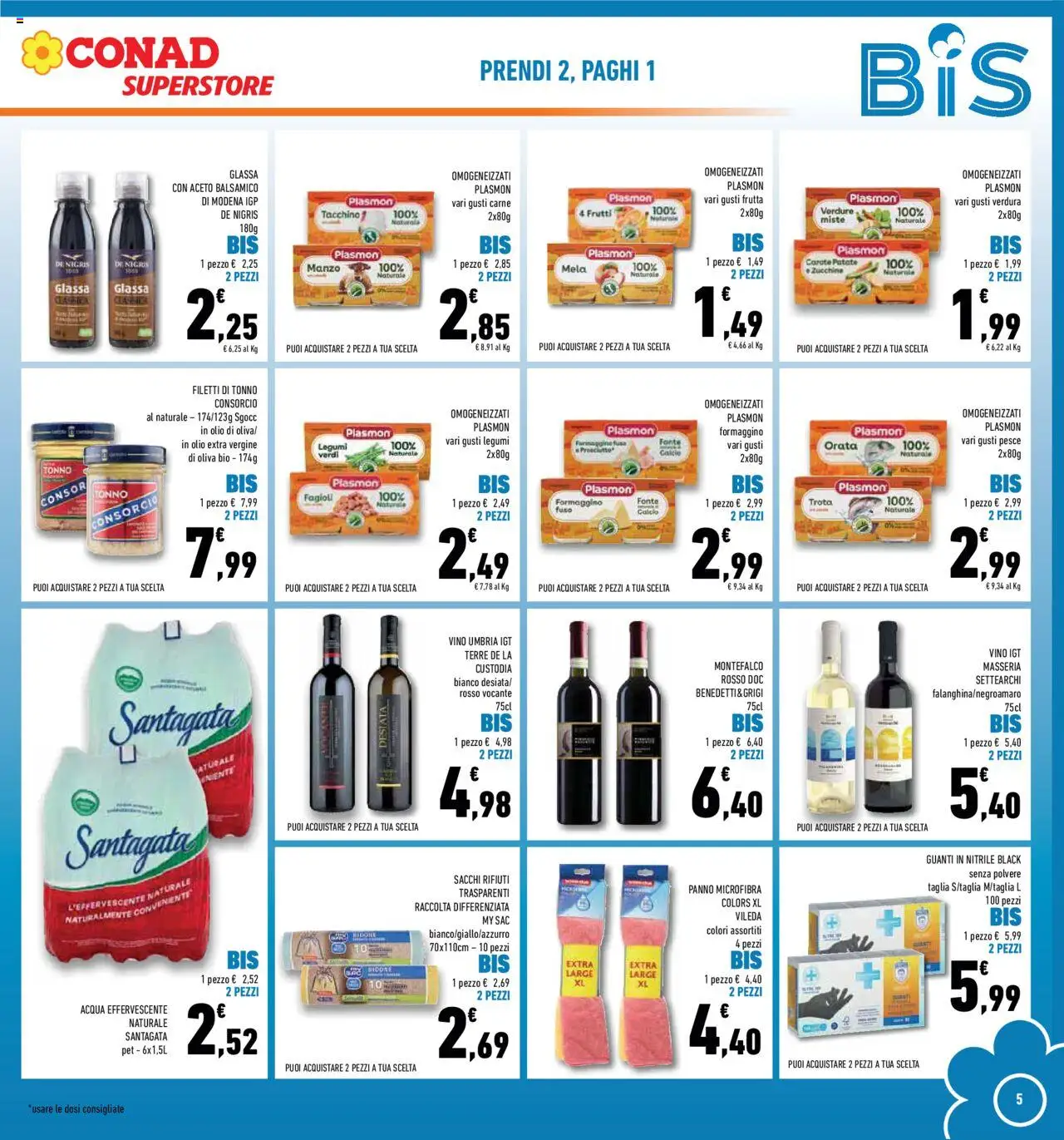 Volantino Conad del 08.10.2025 | Pagina: 5 | Prodotti: Pesce, Frutta, Olio, Glassa