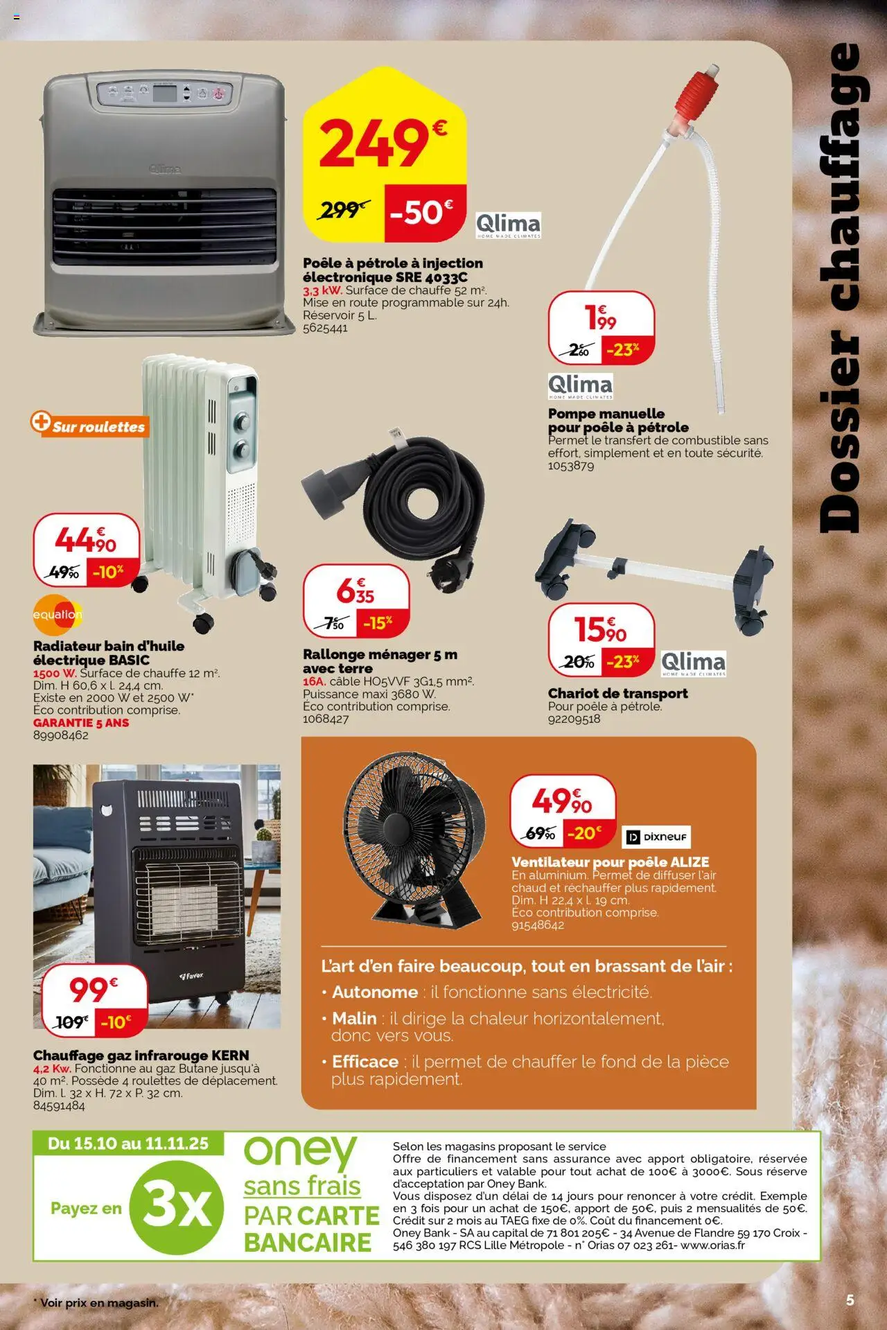 {H1} | Page: 5 | Produits: Poêle, Ventilateur, Combustible, Radiateur