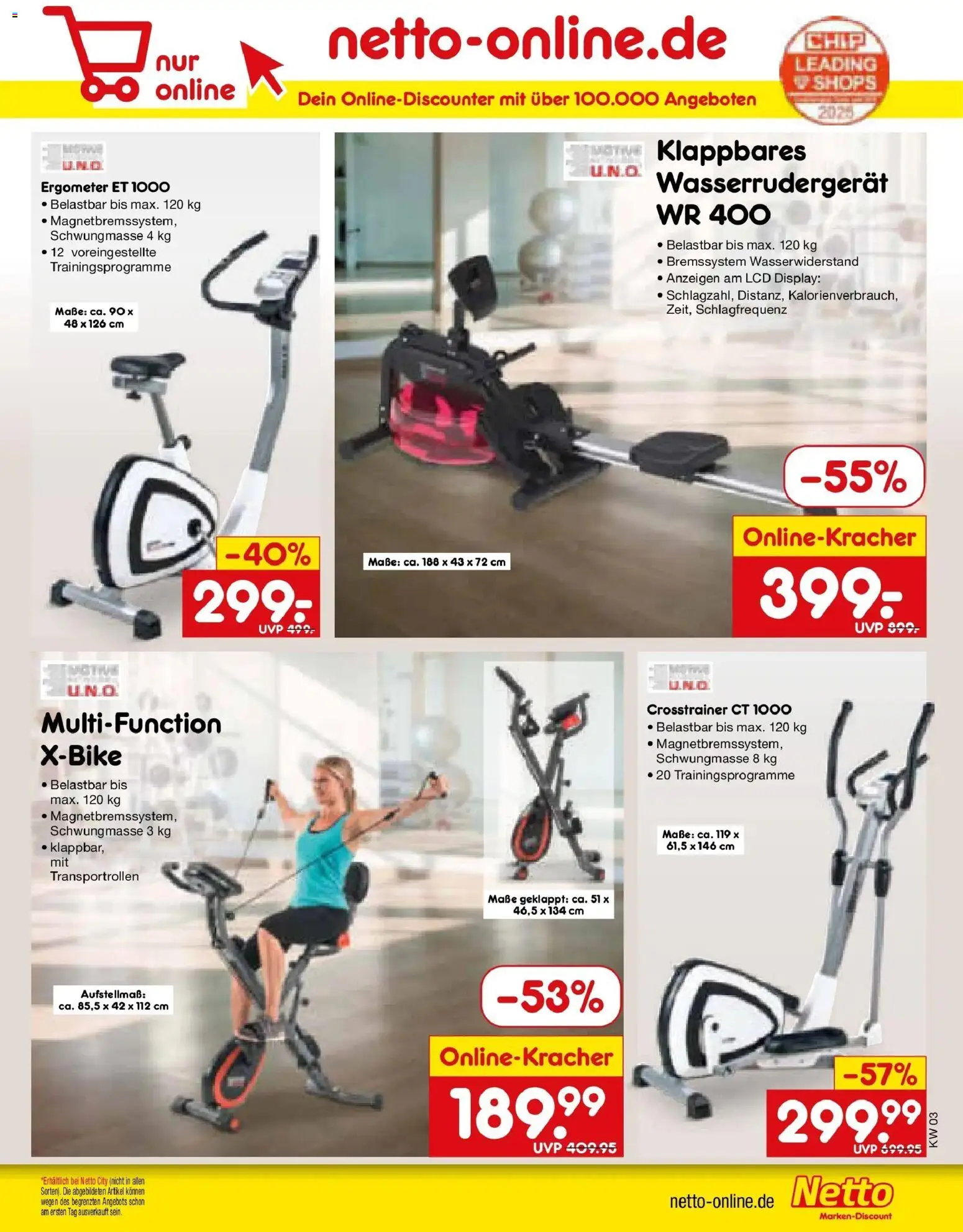Netto Marken-Discount prospekt Kremmen	 – gültig ab 12.01.2026 | Seite: 39 | Produkte: Ergometer, Crosstrainer