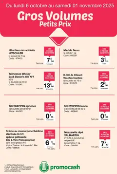 Promocash - Prévisualisation de Promocash Catalogue gros volumes petits prix valide à partir de 06.10.2025 | Page: 3 | Produits: Miel, Hitschies, Mascarpone, Crème