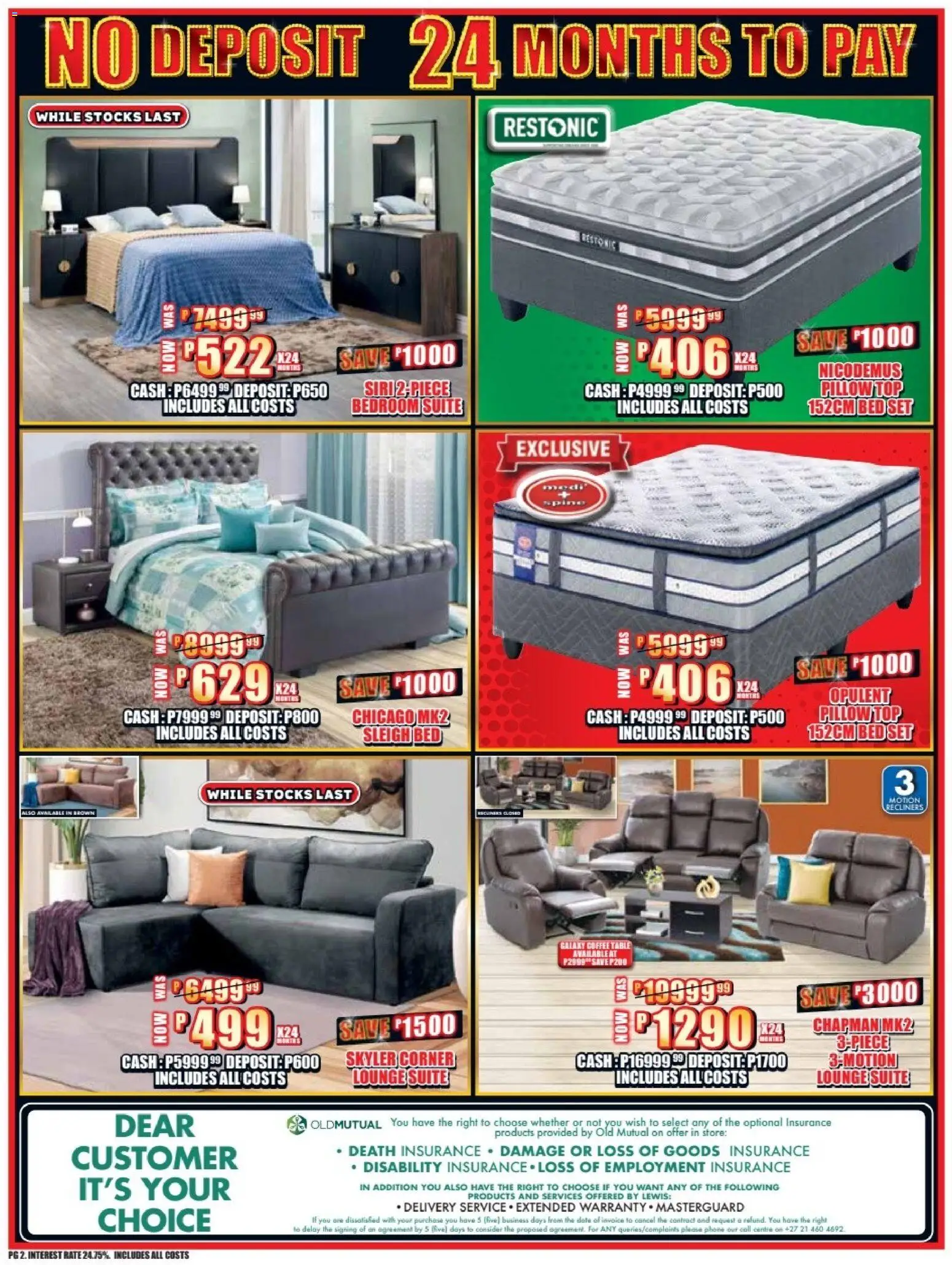 New Lewis Stores catalogue – valid from 23.02.2026 | Page: 2 | Products: Phone, Bed, Coffee table, Coffee