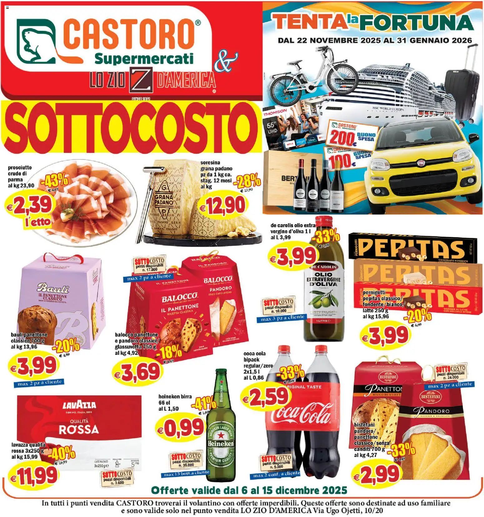 Volantino Il Castoro del 06.12.2025 | Pagina: 1 | Prodotti: Cioccolato, Birra, Latte, Lavazza