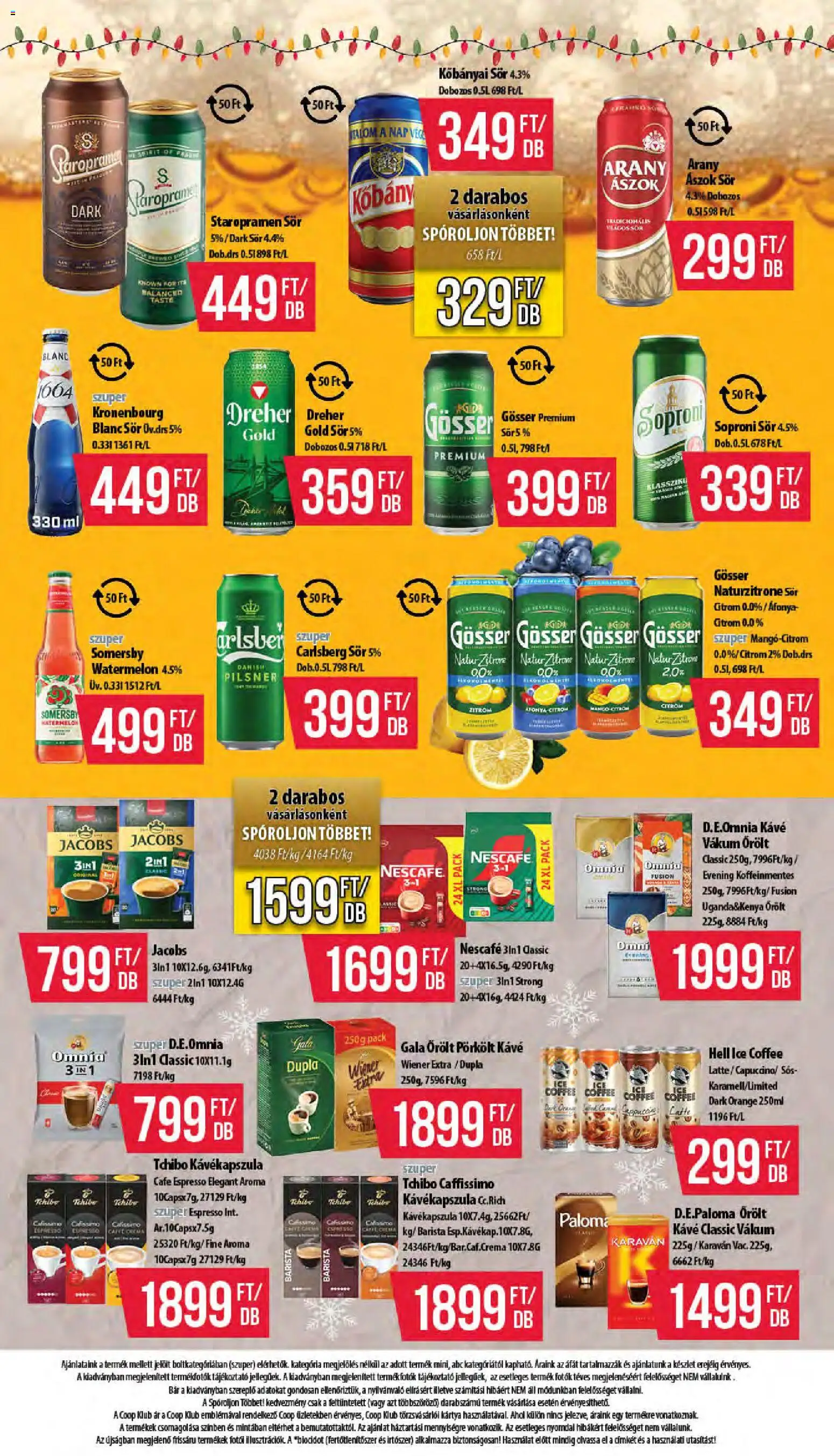 COOP akciós ujság - amely érvényes a következő dátumtól: 11.12.2025 | Oldal: 13 | Termékek: Nescafé, Gösser, Šljiva, Bundeva